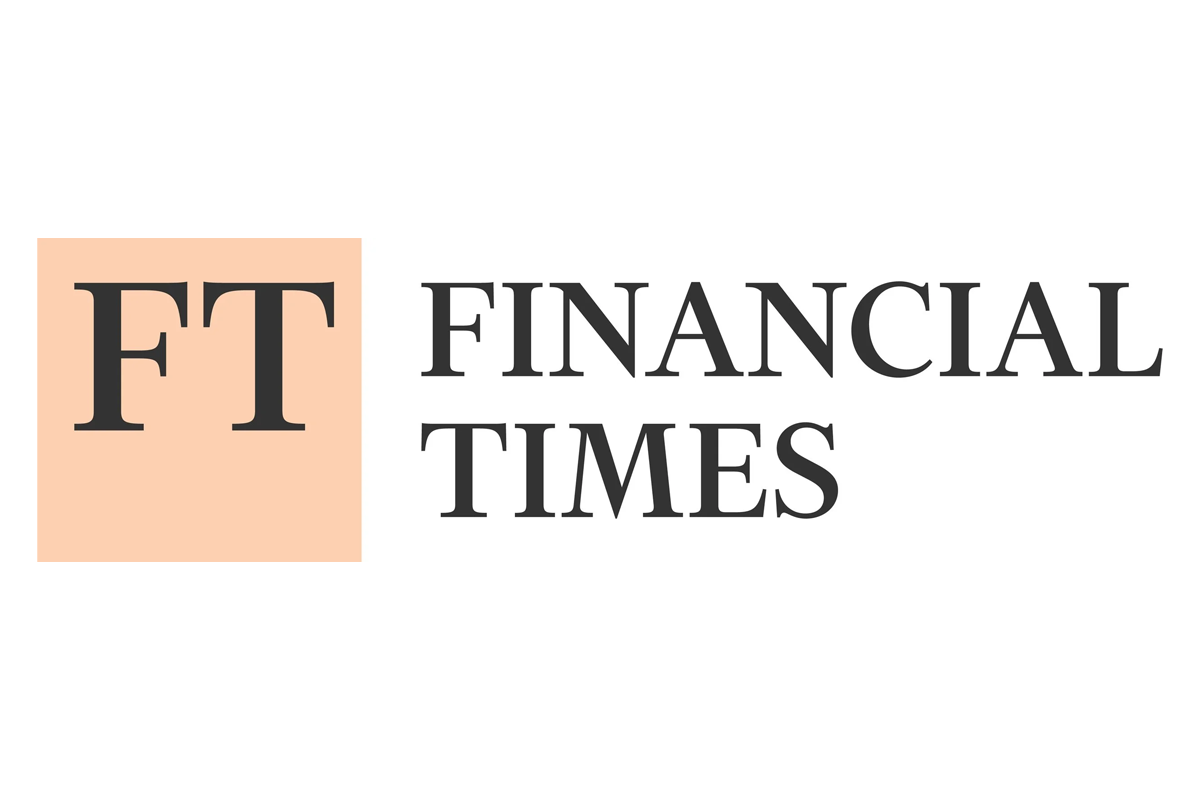 FT Financial Times logo with a peach square background and black text.