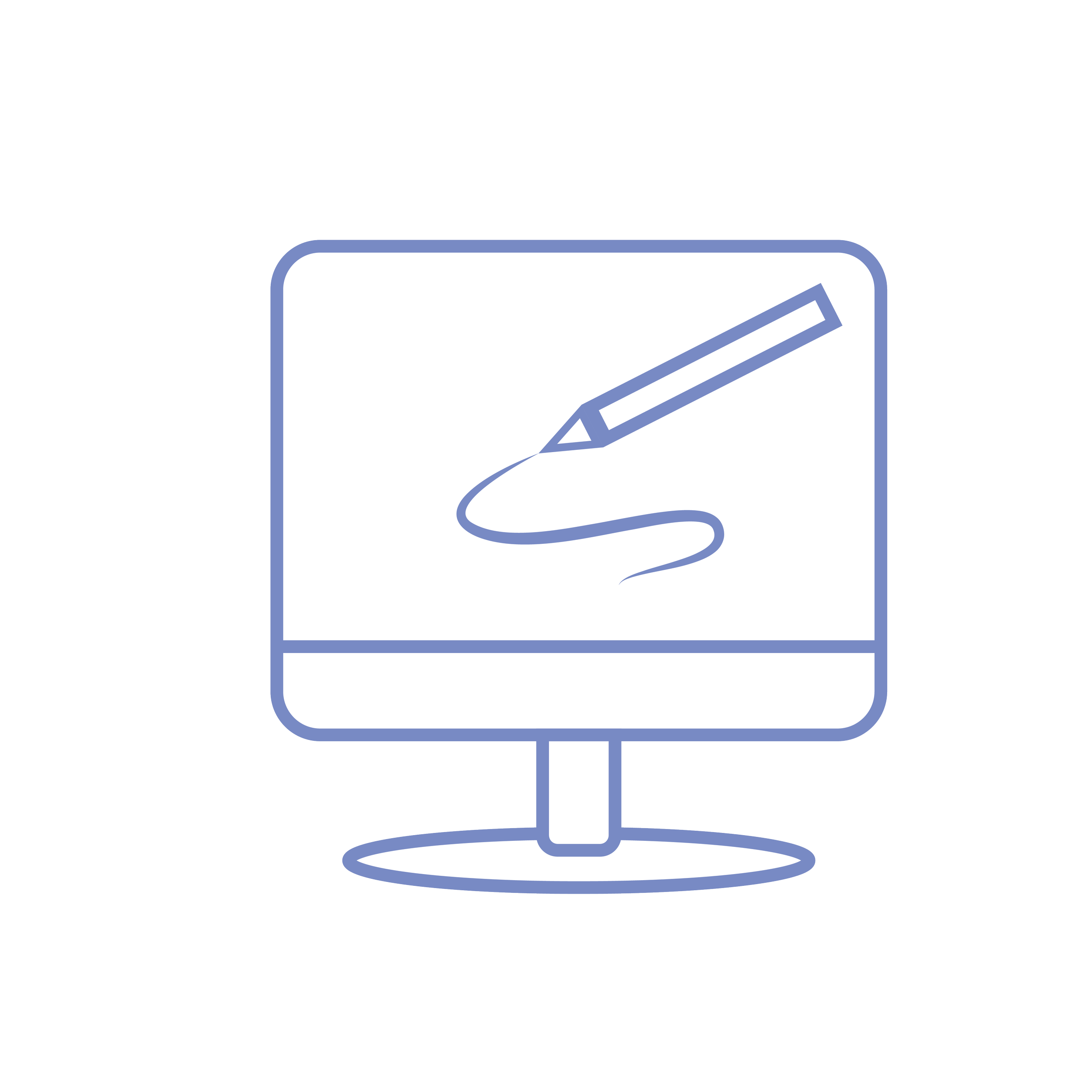 Grafik eines Computerbildschirms mit einem Stift, der eine Linie zeichnet.