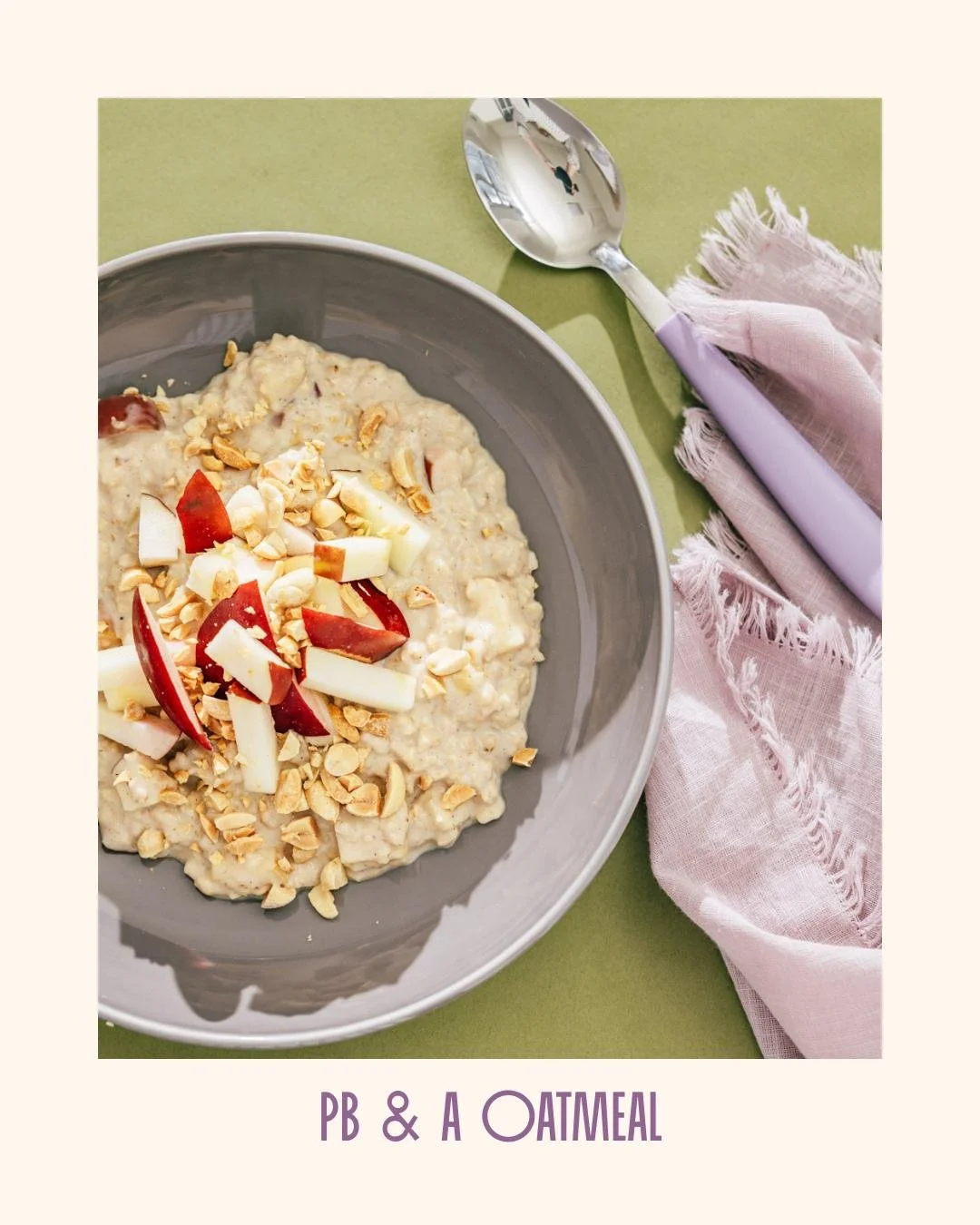 Save now, make tomorrow: @chefandthef's PB&amp;A Oatmeal &mdash; it's the breakfast of resourceful champions. Comment 'PB&amp;A' and we'll DM you the instructions.