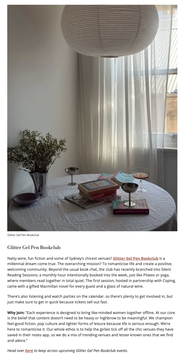 Good Reads Guide: The Best Book Clubs in Sydney