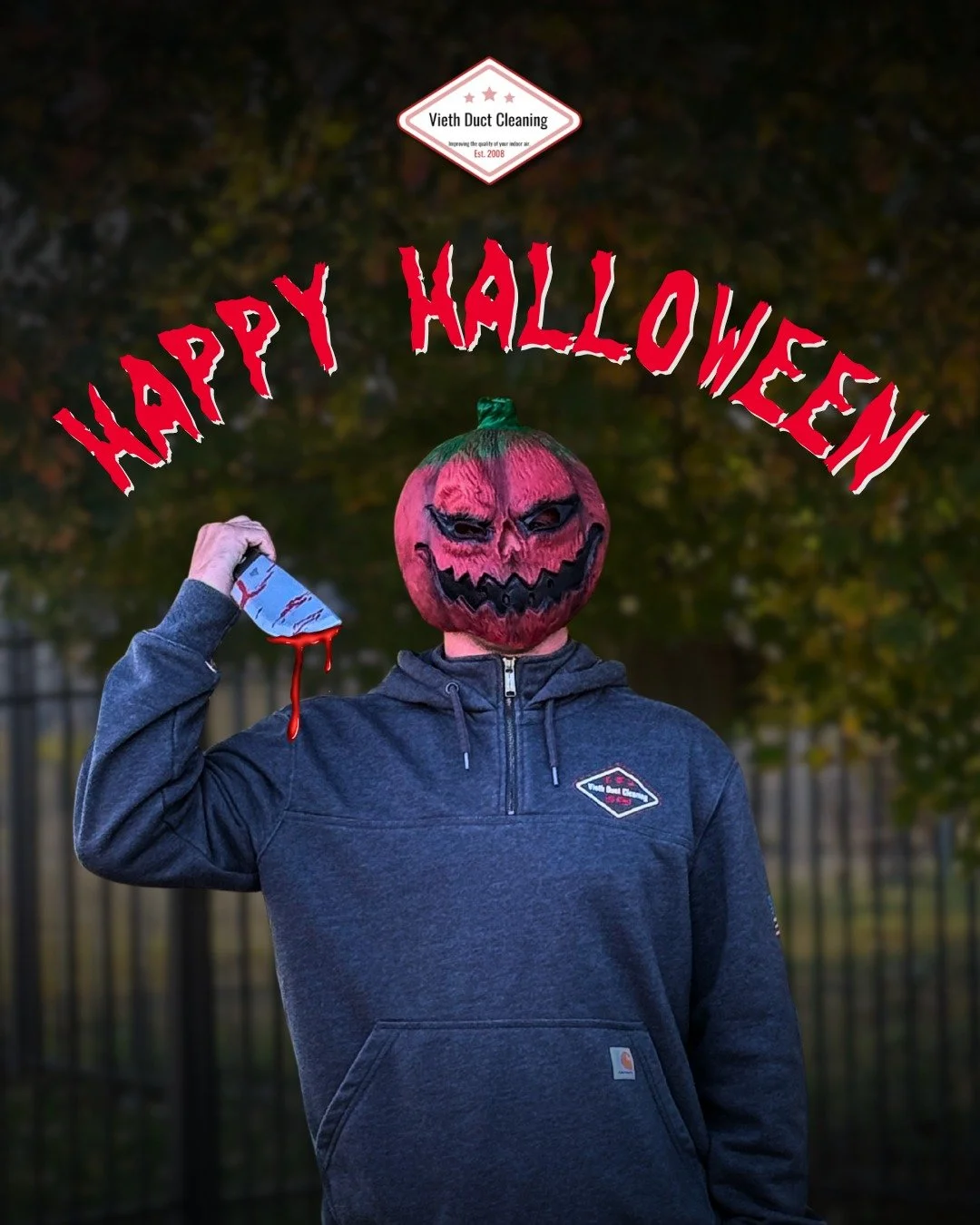 👻 Wishing everyone a safe and happy Halloween from the team at Vieth Duct Cleaning.

Stay spooky &mdash; don&rsquo;t let the dust bunnies haunt your home. 🎃

#HappyHalloween #ViethDuctCleaning #CleanAir #FallReady #BreatheBetter