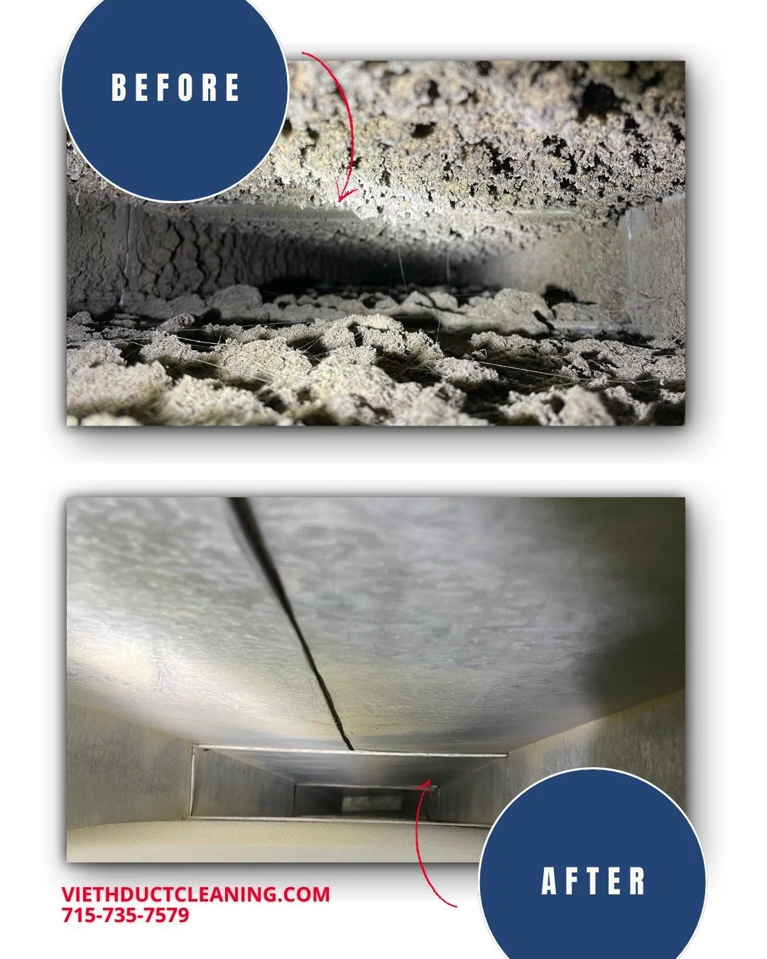 The glow up your air ducts didn&rsquo;t know they needed 😅➡️

If your ducts look more like the &ldquo;before&rdquo; picture, it might be time to show them some love. Cleaner ducts mean cleaner air and a happier home.

Get your free quote today...
🌐