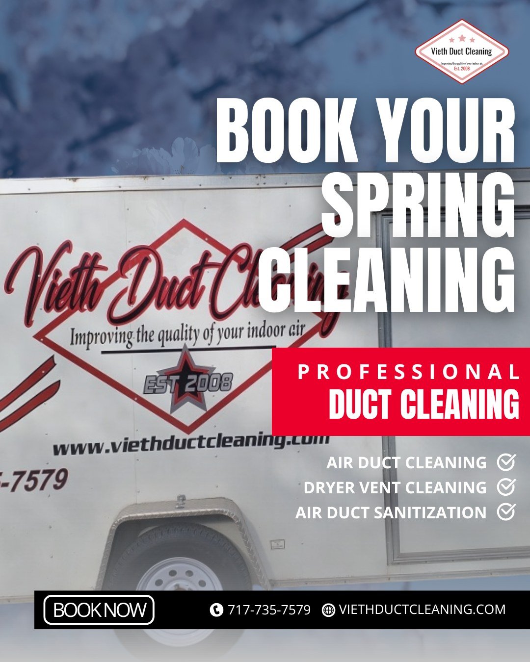 Spring is right around the corner 🌷 As the seasons change, our schedule fills up fast. 

Book your spring duct cleaning early to lock in your spot and start the new season with fresh air!

Contact us today for a FREE QUOTE!
🌐 Visit viethductcleanin