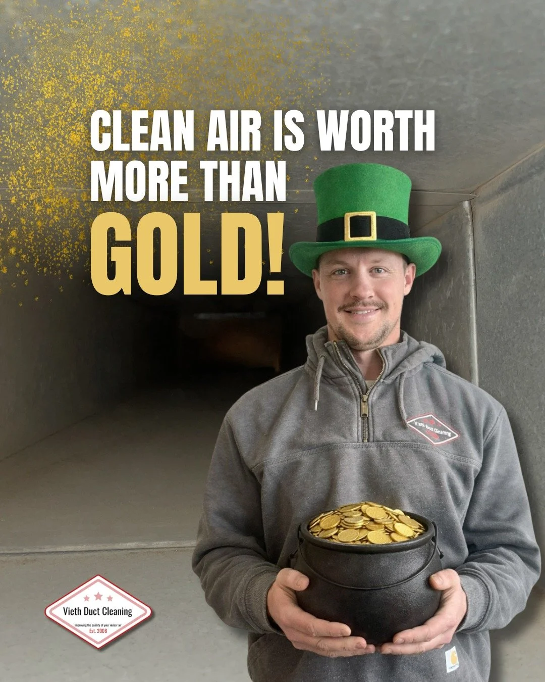 🍀 Happy St. Patrick&rsquo;s Day! 🍀

They say a pot of gold is lucky&hellip; but clean air is even better! ✨ Keep your home feeling fresh and healthy with professional duct cleaning!

📅 Book your appointment online at viethductcleaning.com
📞 Or gi