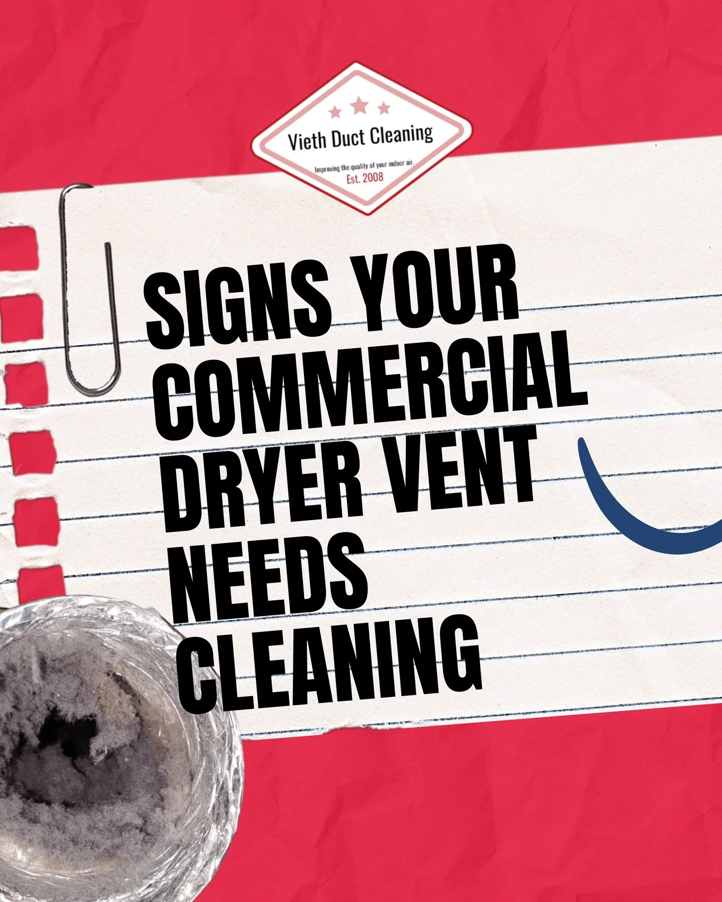 For businesses that rely on commercial dryers, proper vent maintenance is about more than efficiency, it&rsquo;s about safety.

If your dryers are taking longer to dry, your space feels hotter than usual, or you&rsquo;re noticing excess lint buildup,