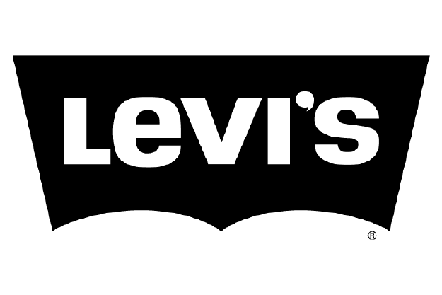 Levi's logo in white on a black background.