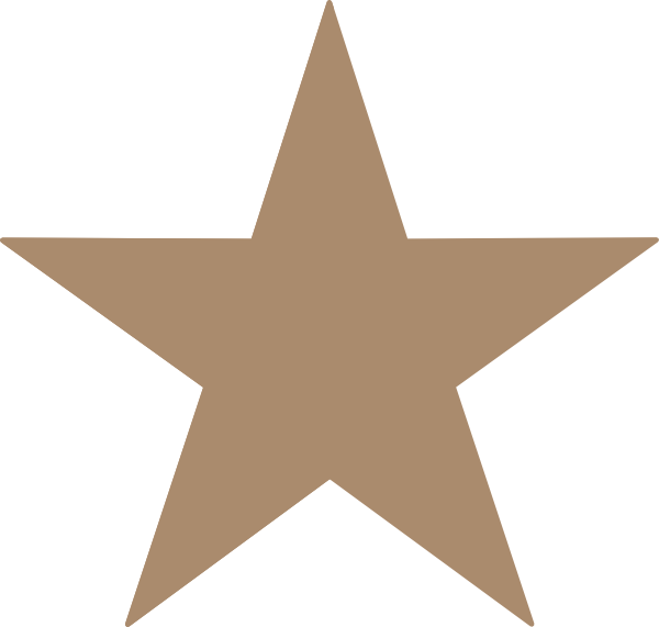 A large, five-pointed beige star on a black background.