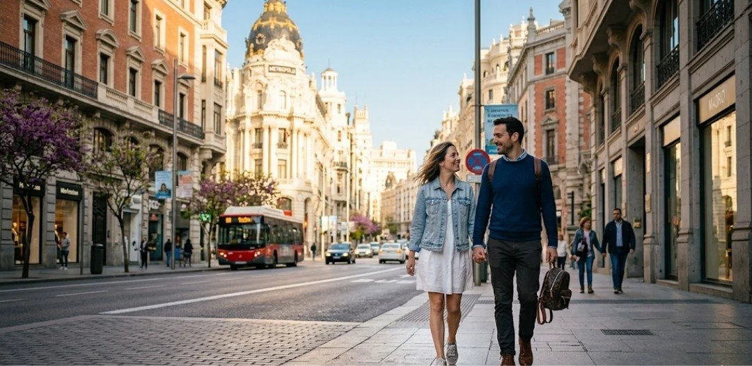 Madrid en primavera: escapada romántica de 48h desde Gran Vía (sin prisas)