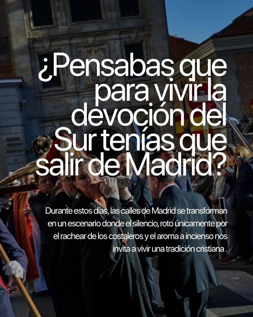 🇪🇸 Si esta Semana Santa quieres ver las procesiones de Madrid sin agobios, en nuestro blog te dejamos una gu&iacute;a pr&aacute;ctica con recorridos, d&iacute;as clave y tips para organizarte mejor y disfrutar la experiencia con calma y respeto.

?