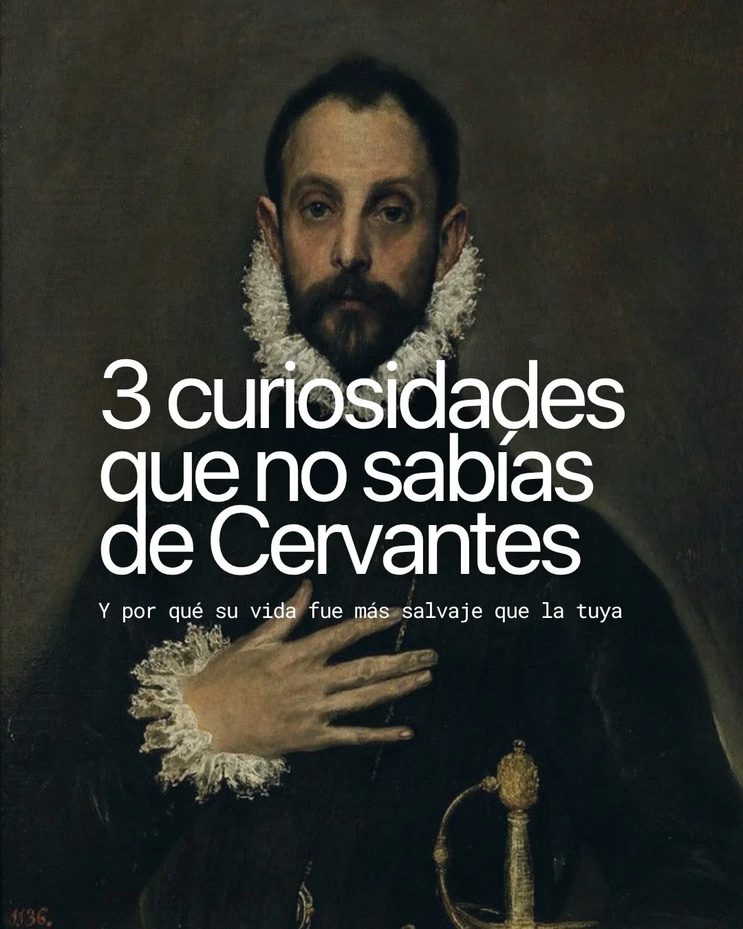 🇪🇸 La vida de Cervantes fue mucho m&aacute;s salvaje de lo que te ense&ntilde;aron. 🗡️ Ni su famoso retrato es real, ni muri&oacute; el mismo d&iacute;a que Shakespeare.
&iexcl;Desliza para desmontar los grandes mitos! 👉 Tienes toda su verdadera 