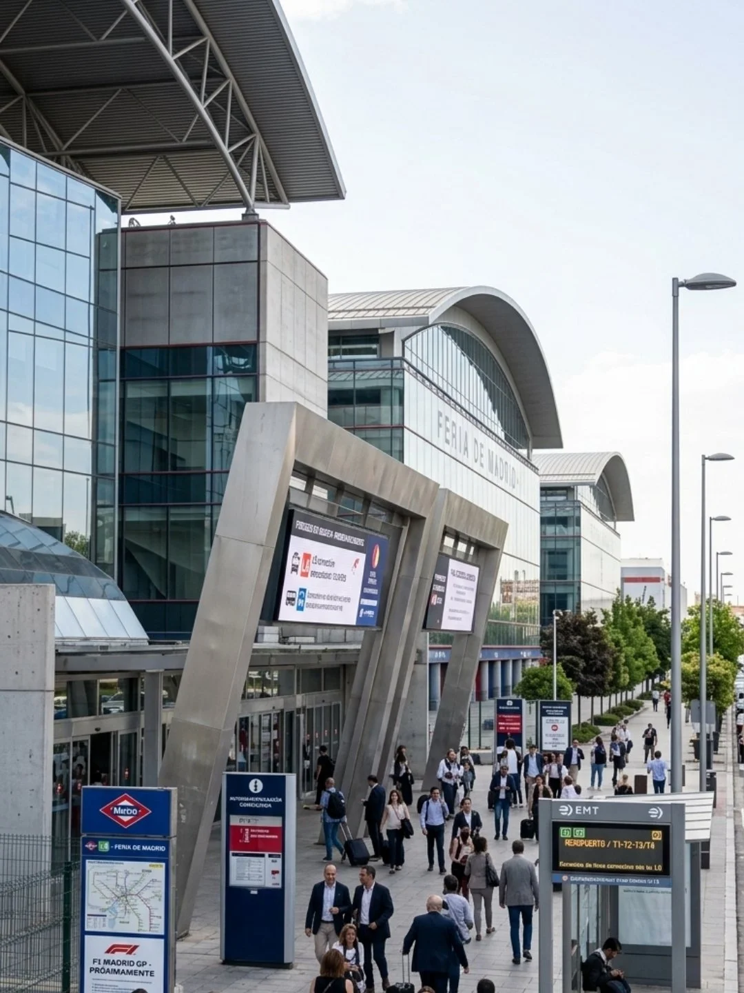 Exterior del recinto IFEMA Madrid durante evento.