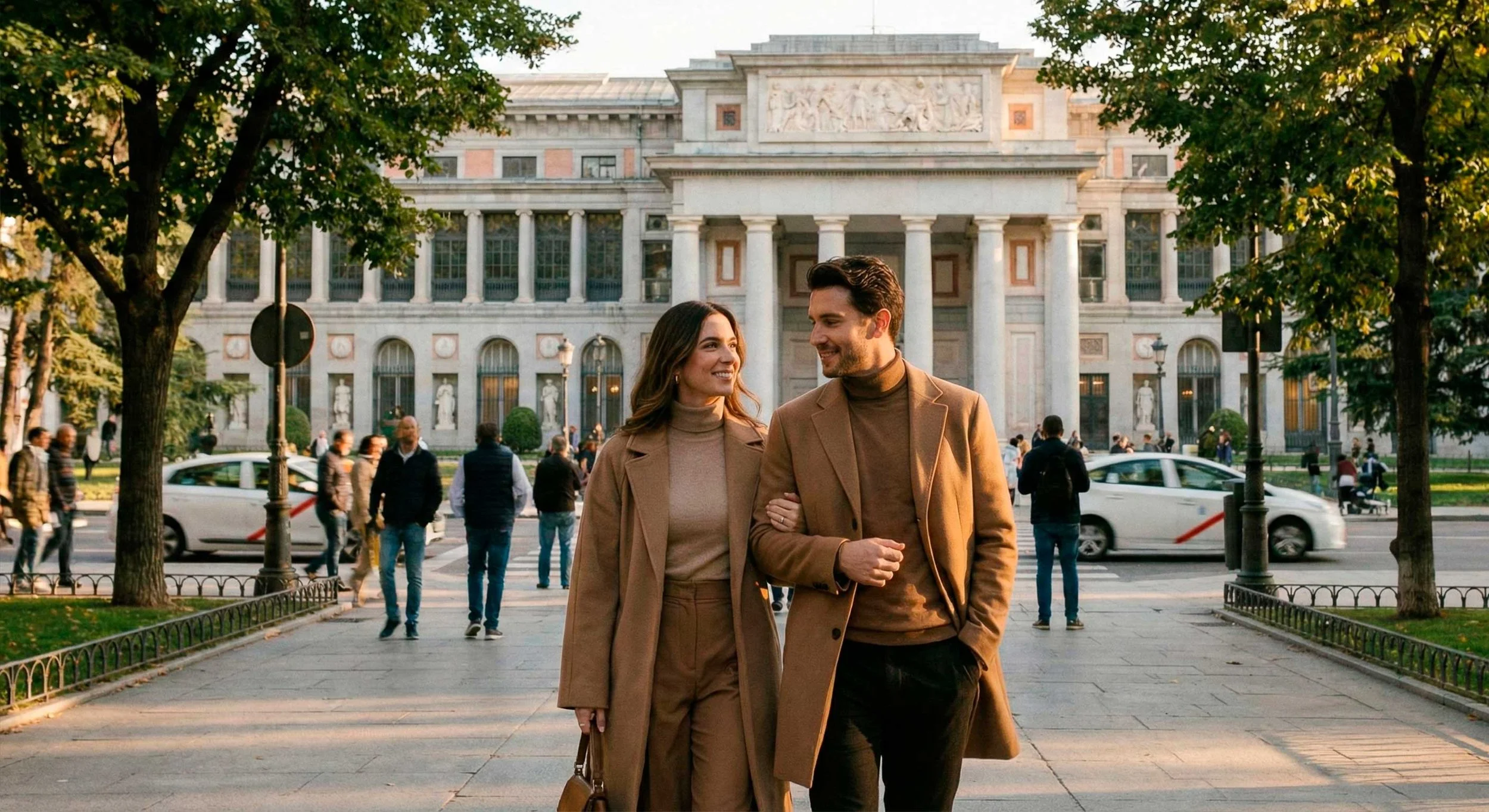 Paseo tranquilo junto al Museo del Prado en Madrid, visita esencial en 24 horas desde Gran Vía-
