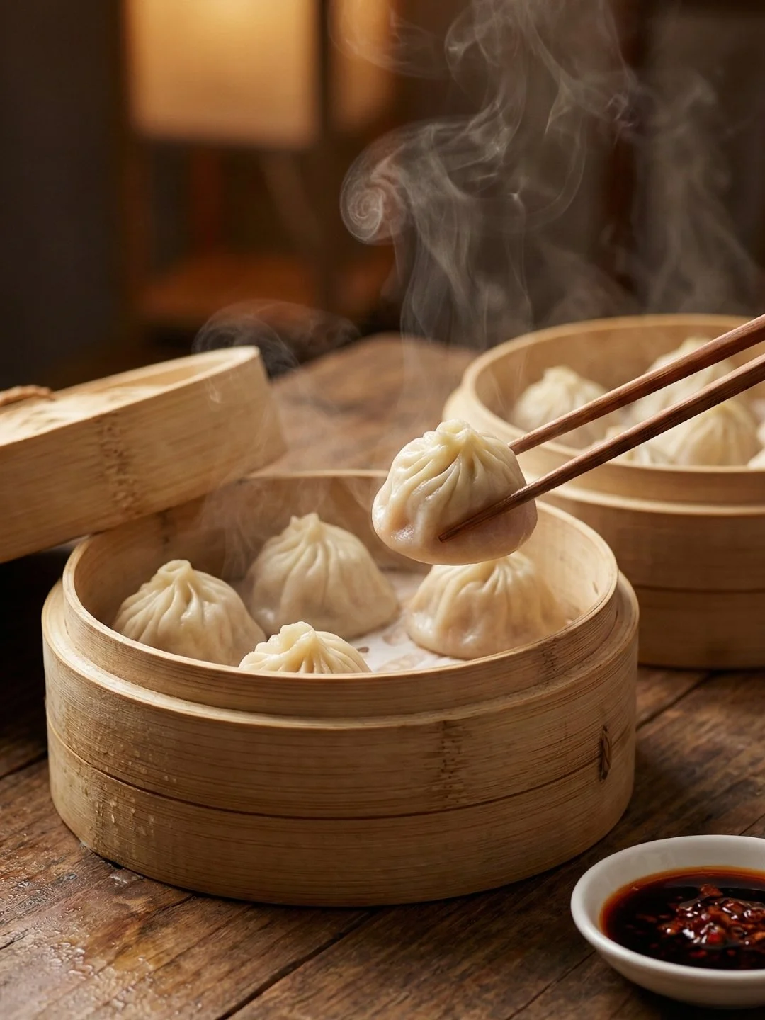 Dim sum y xiao long bao humeantes para celebrar China Taste durante el Año Nuevo Chino en Madrid.