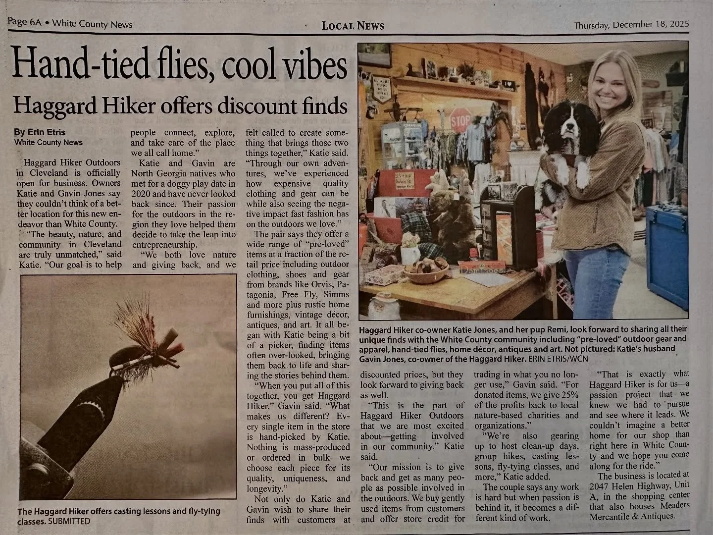 We are feeling incredibly grateful today 📰✨

Haggard Hiker Outdoors was featured in our local newspaper, and we couldn&rsquo;t have done this without the amazing support of our community. From day one, you&rsquo;ve shown up for us&mdash;shopping sma