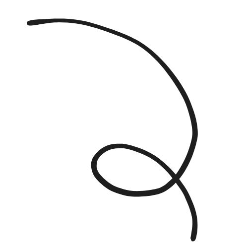 Un simple graphique noir en forme de boucle mouvante sur fond blanc.