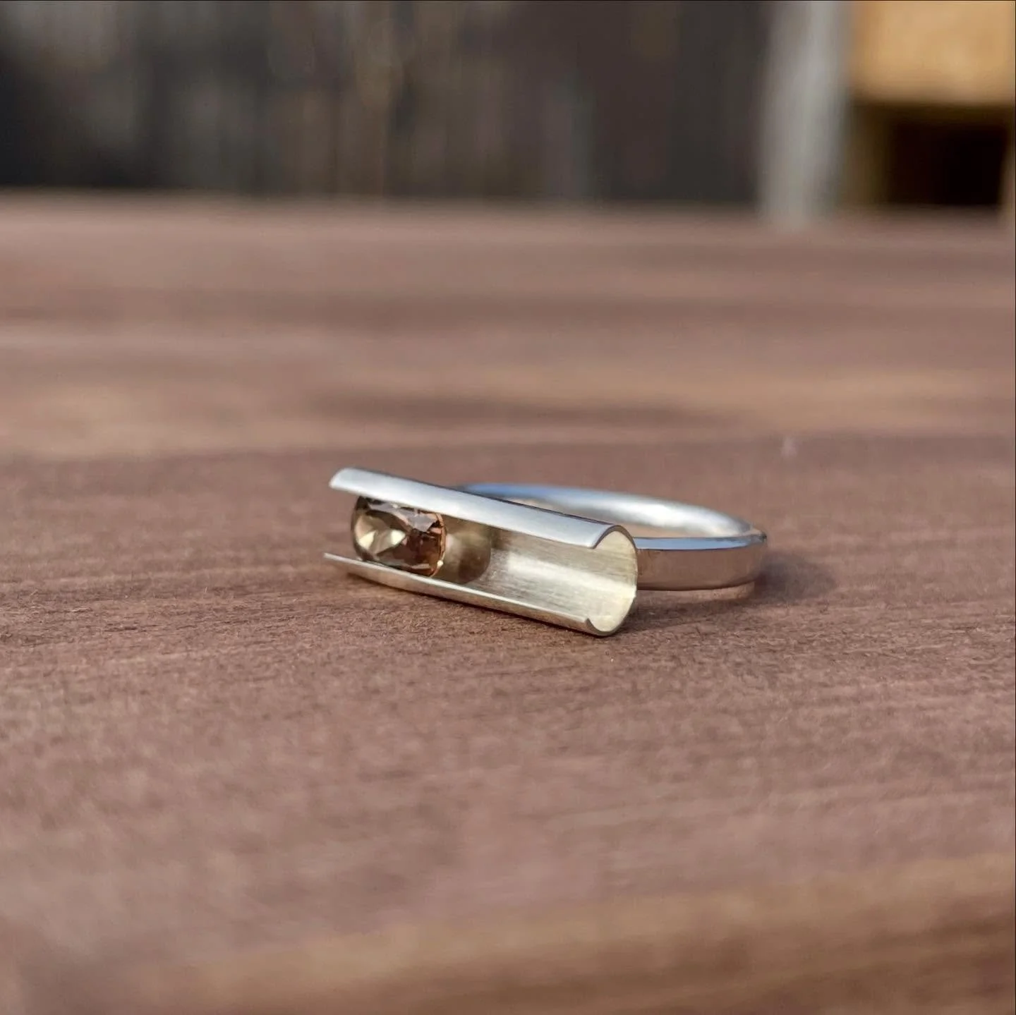 A wee throwback to this time last year ~~ if you have been around for a while, you&rsquo;ll know that a lot of work that I currently do is based around tubes and hollowware. This ring was made using the excess tube from a finished piece that was on i