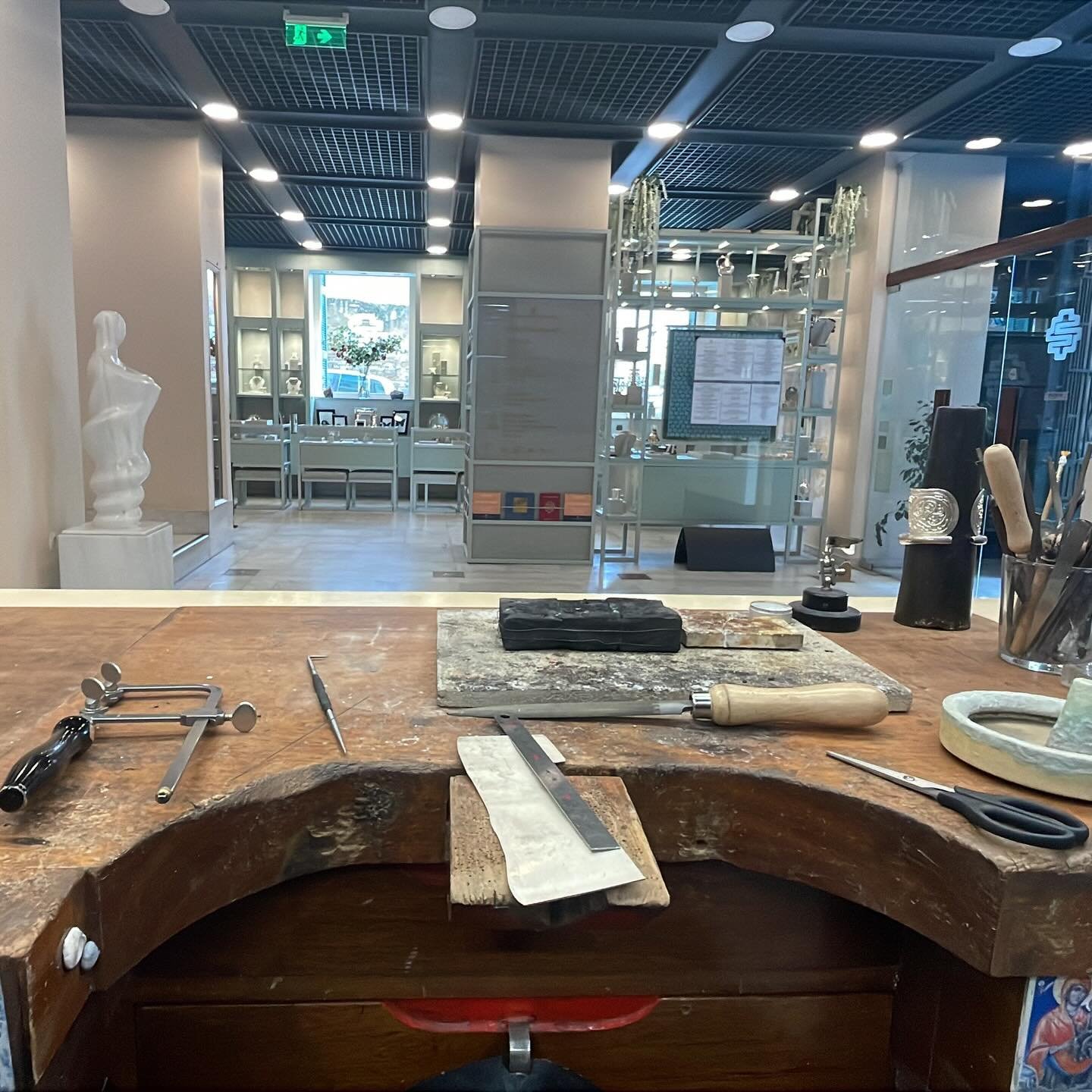 My bench for the next couple of months! I&rsquo;ve only been here for a couple of days but I can already tell that I&rsquo;ll thrive here. I have had such a surge of ideas that they are bubbling over in my head. Lots of stock and new work to be made 