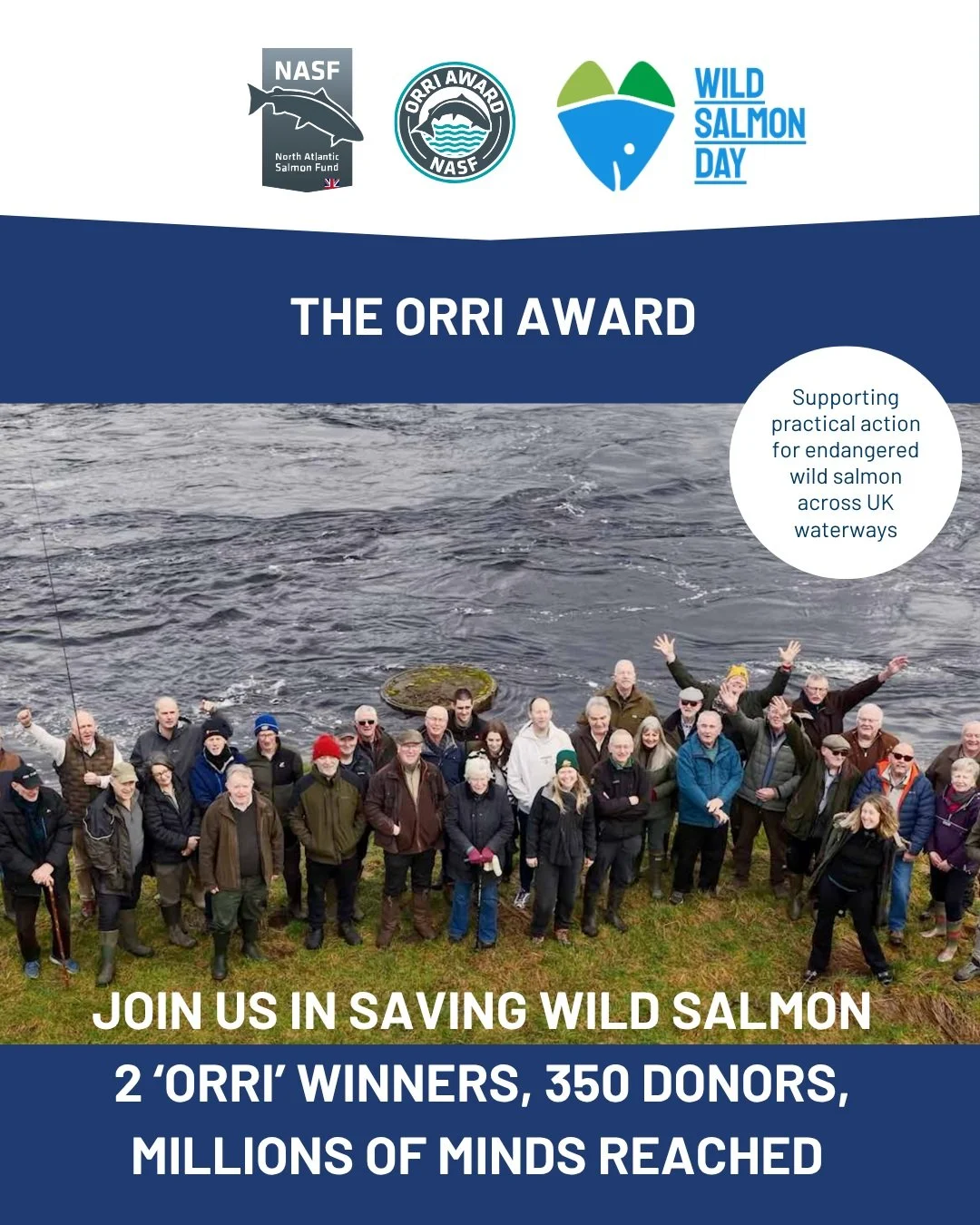 🐟 Today on Wild Salmon Day, we're celebrating the iconic wild Atlantic salmon and the incredible people working to restore its future.

Wild salmon are facing mounting pressures across the UK, from habitat degradation and barriers to migration, to p