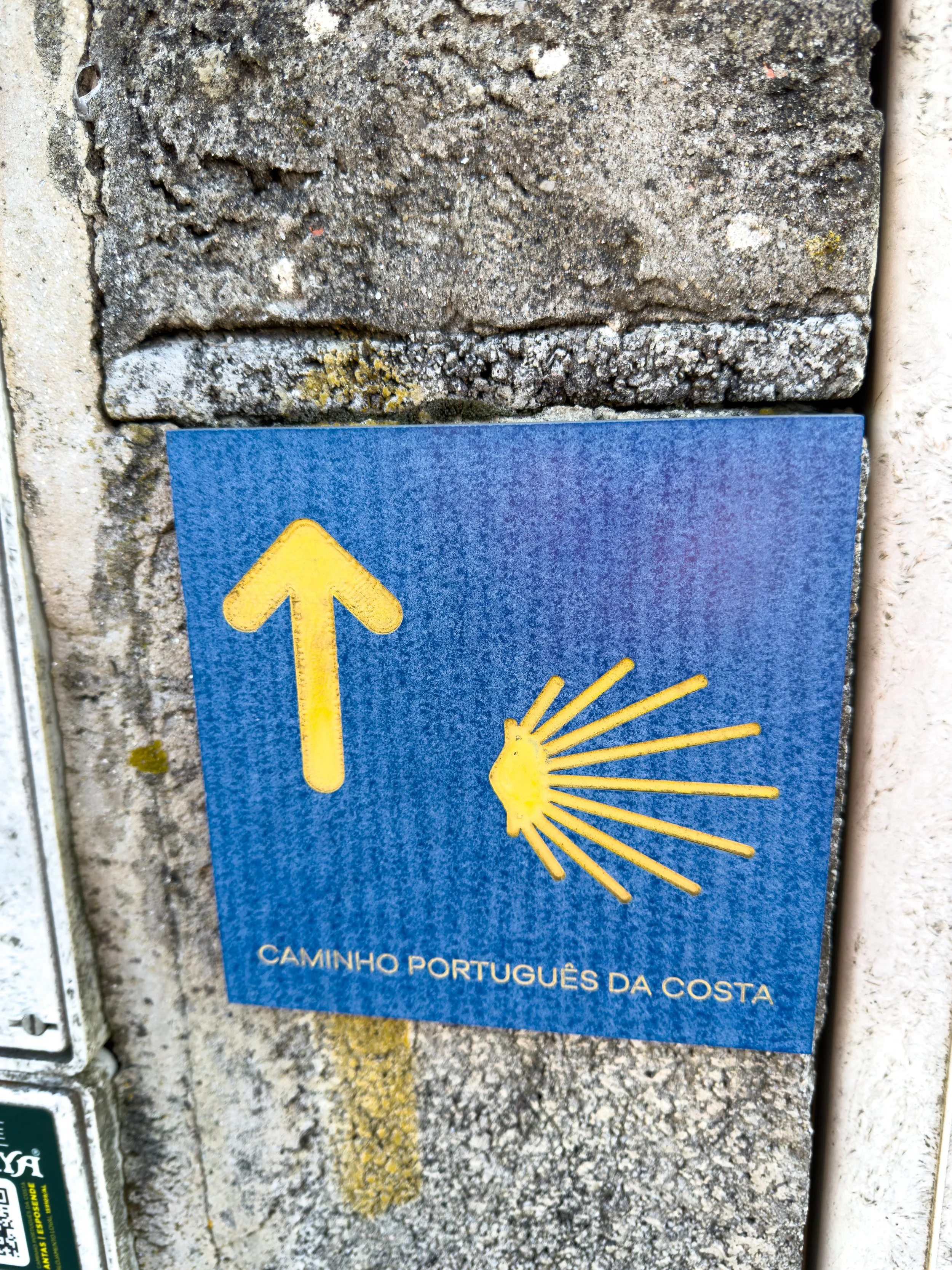 Route marker - in a small village and a bit off the coast.