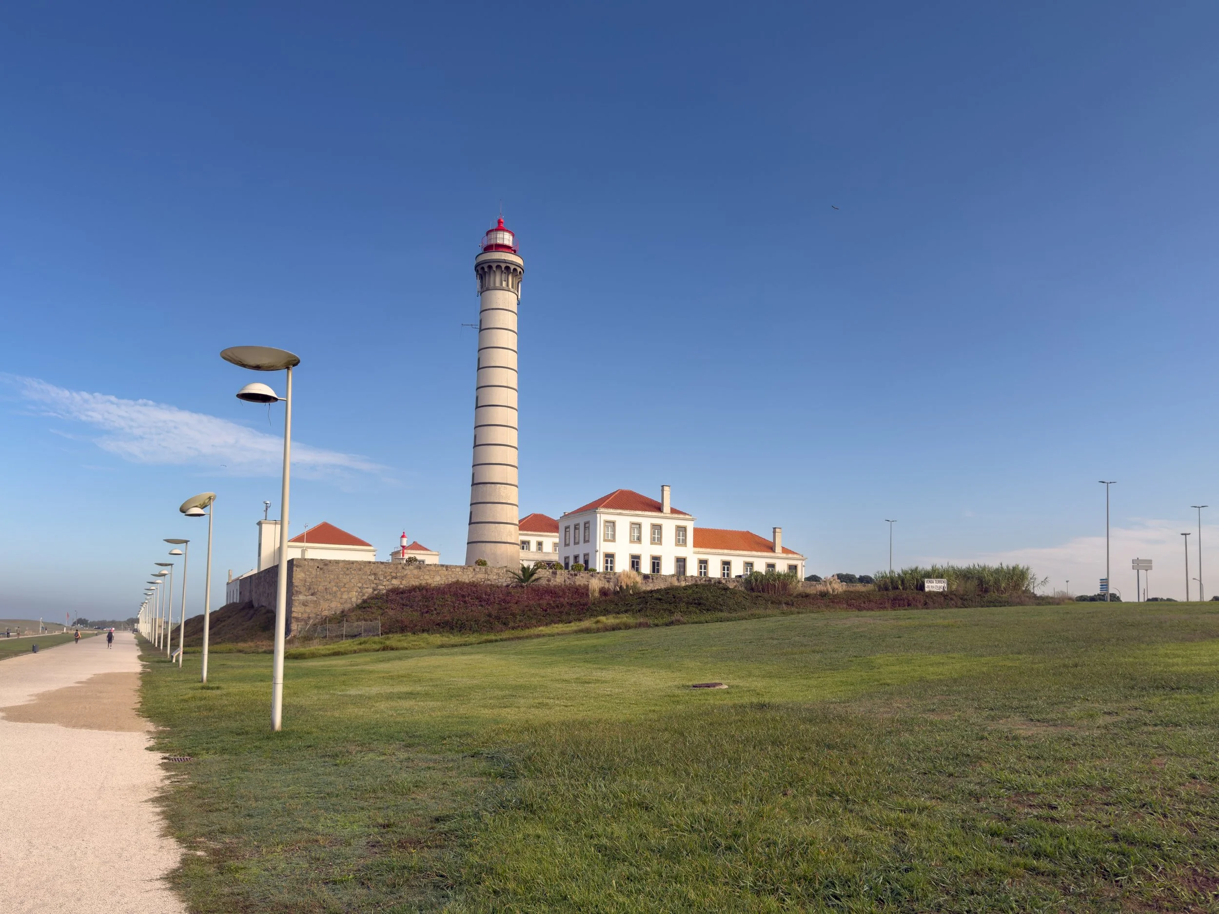 The Farol de Leça (also widely known as the Farol da Boa Nova), located on the Atlantic coast in the parish union of Matosinhos e Leça da Palmeira, just north of Porto.  This is the second tallest lighthouse in Portugal.