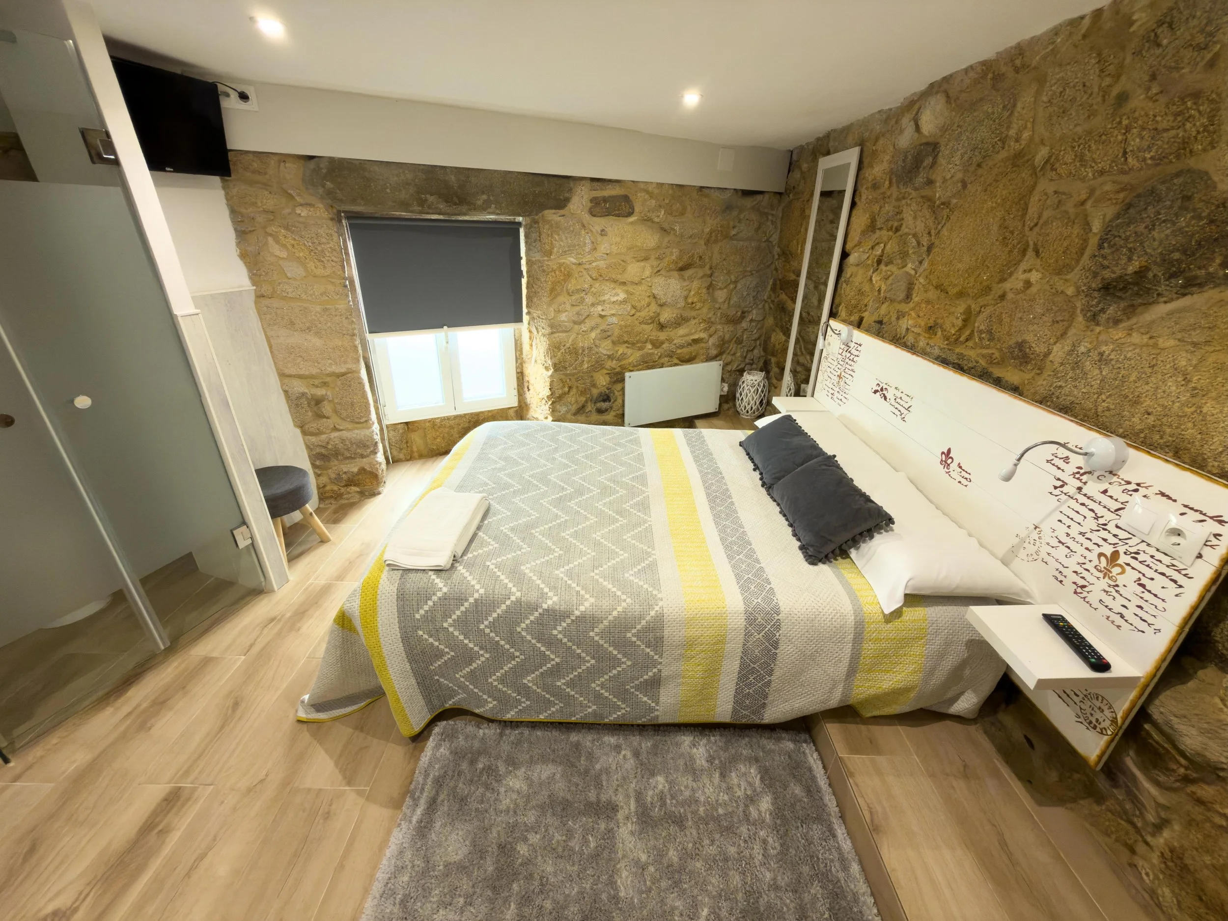 one of the bedrooms in the house we rented.  It was in a very old building with the original stone walls throughout, but also had been recently updated.  Very nice spot to rest
