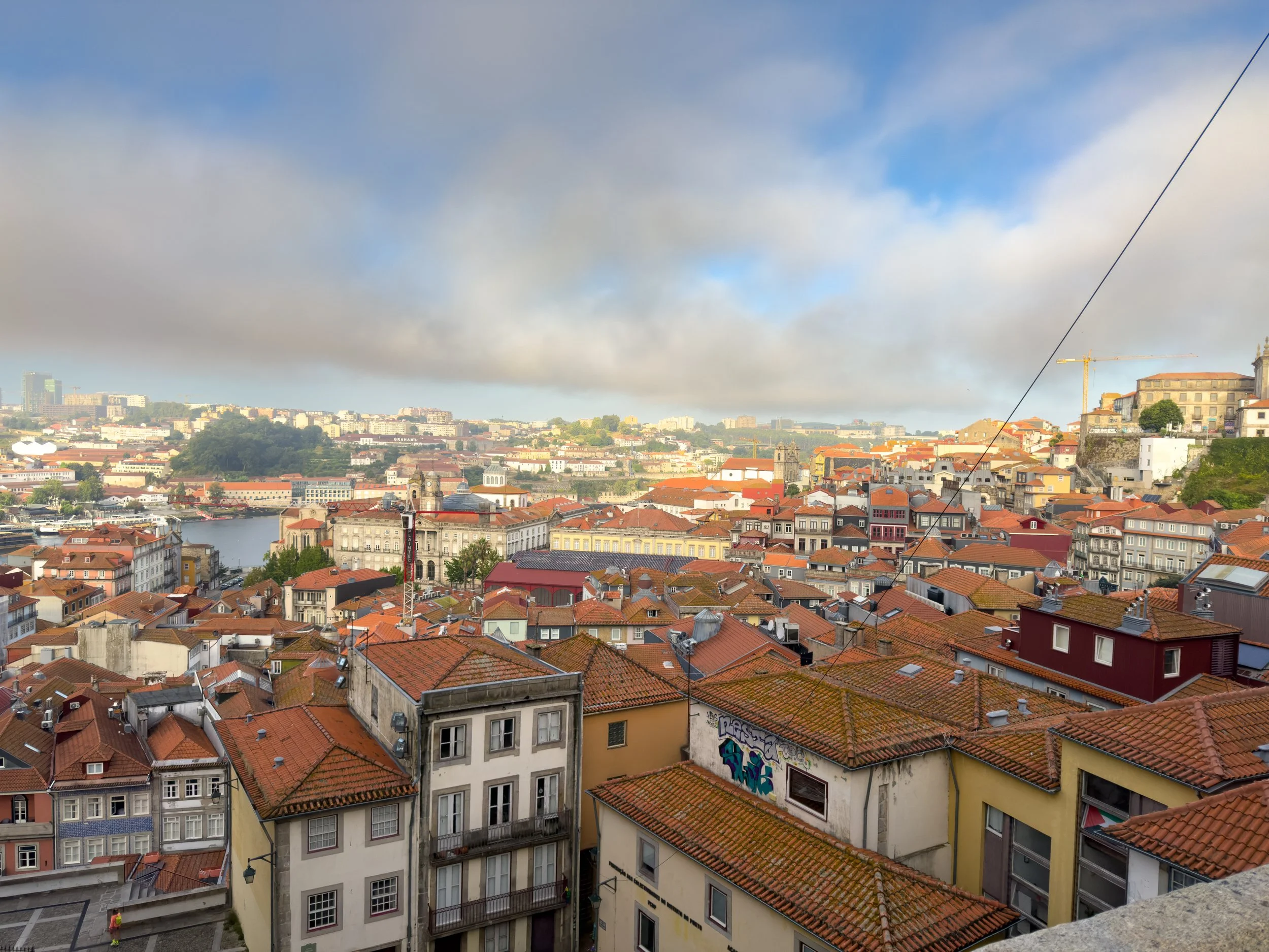 View of Porto from outside the building where our apartment was located.