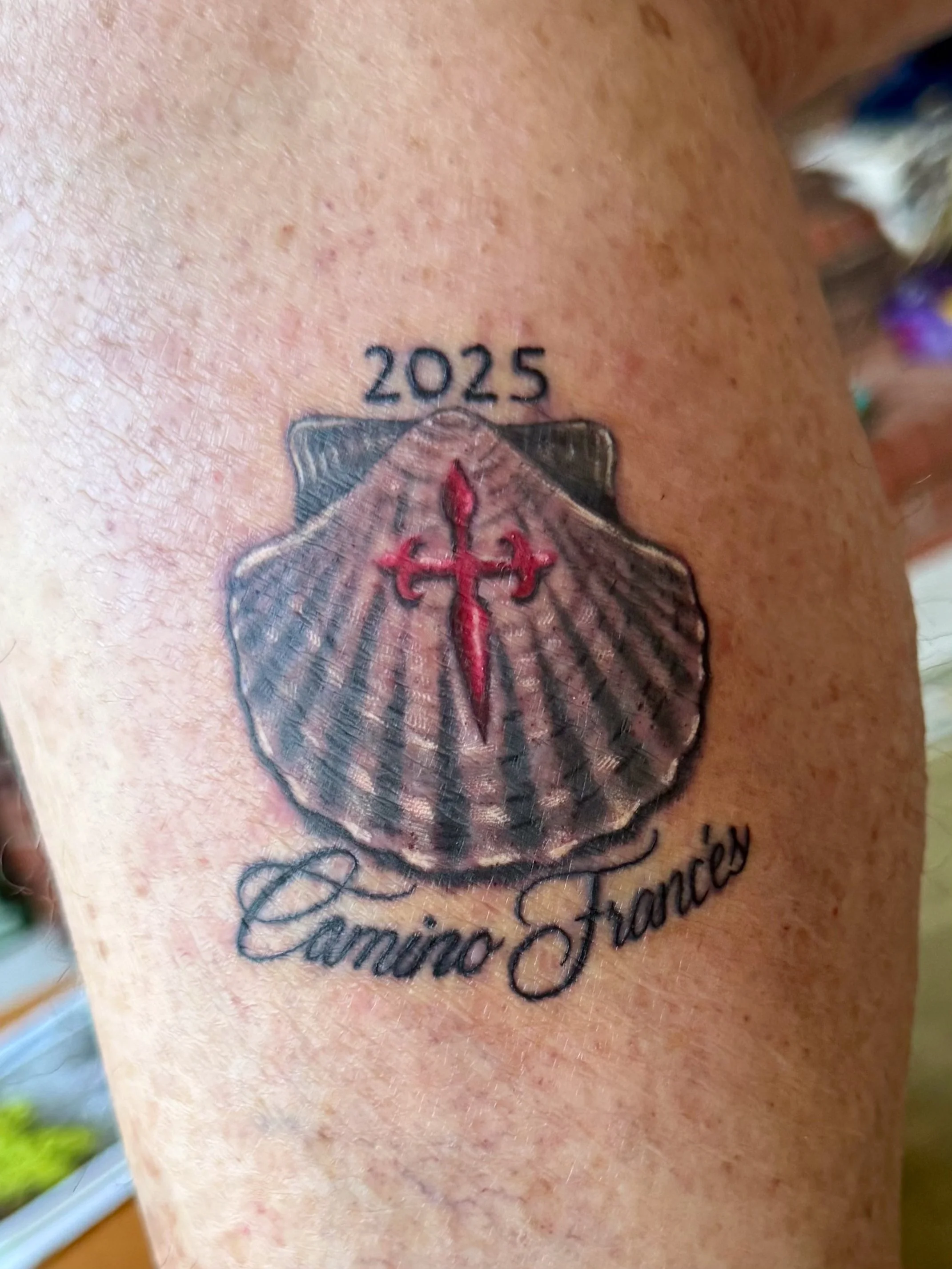 Tattoo to commemorate walking the Camino Francés