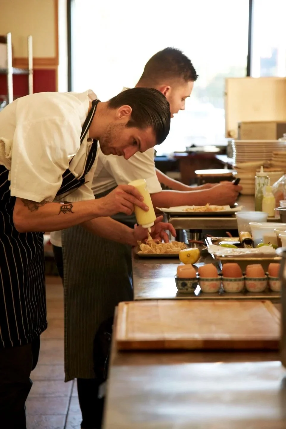 Chef Craig Lieckfelt in the kitchen