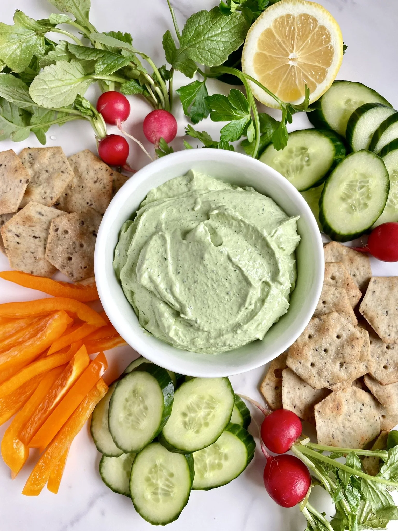 High-Protein Green Goddess Caesar Dip