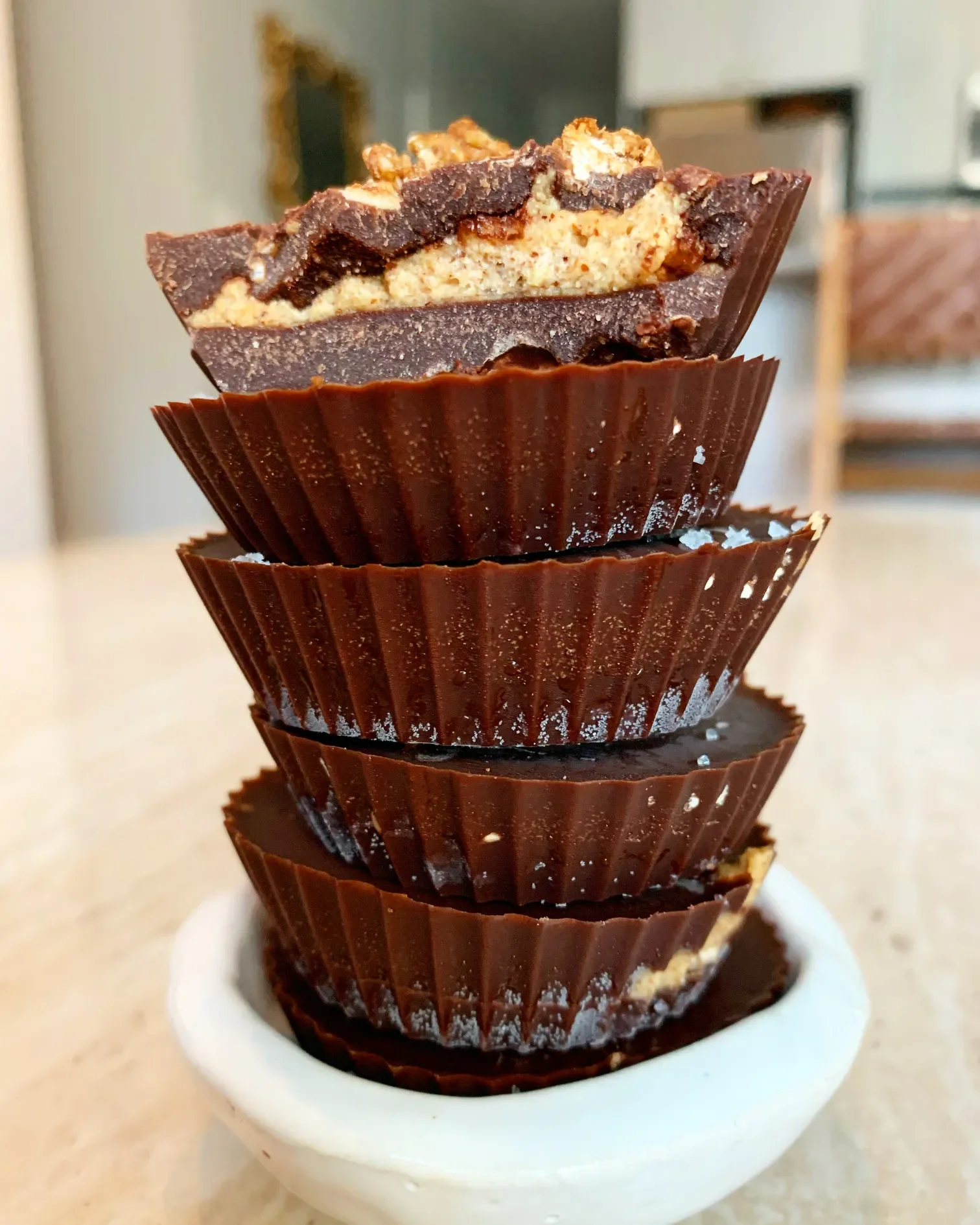 Dark Chocolate Almond Butter Cups