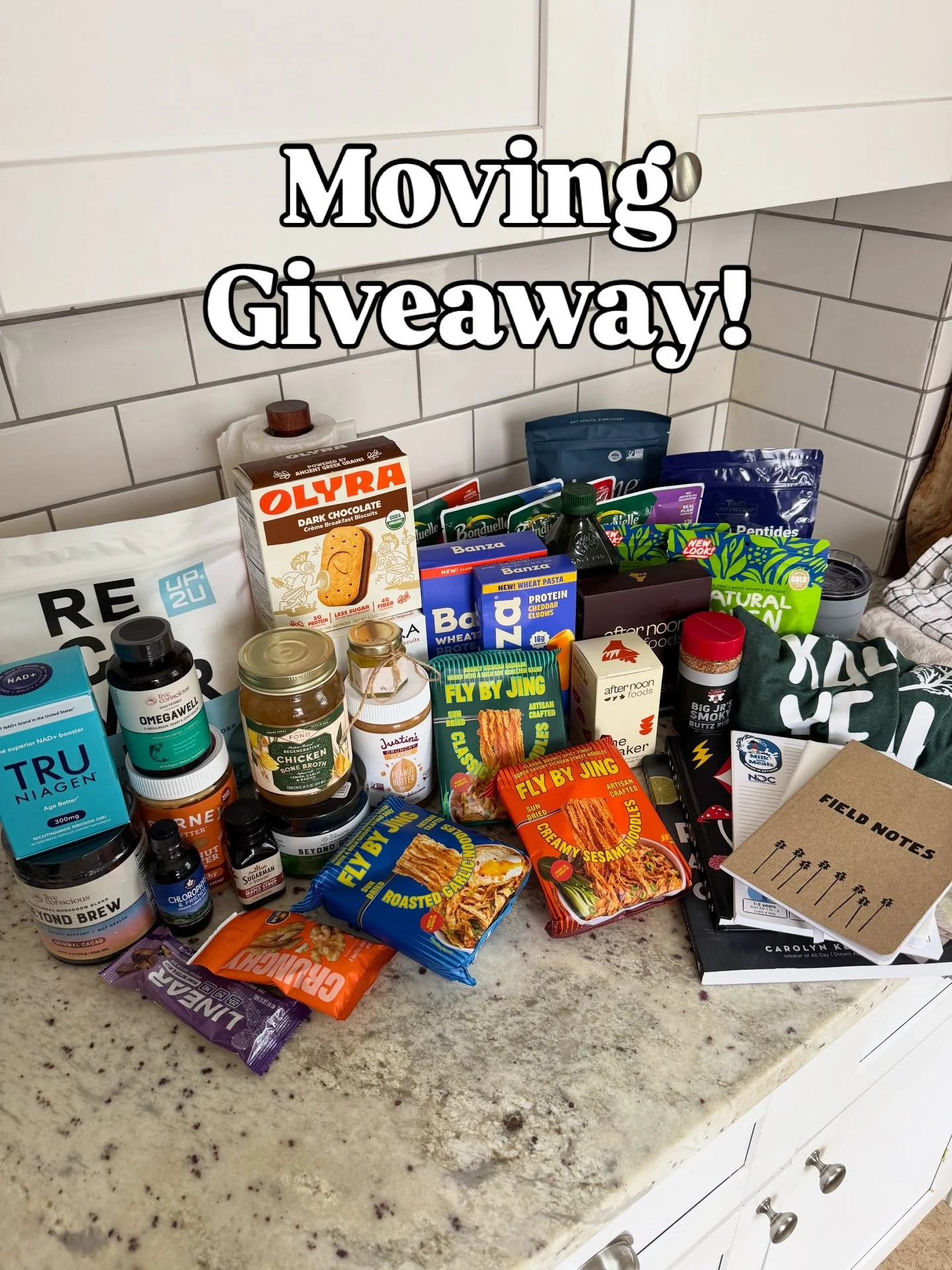 Moving Giveaway! 🚗🍲📦

In case you missed it, I&rsquo;m moving across the country to San Diego in May, and I&rsquo;m only bringing what I can fit in my car! 

I&rsquo;m very fortunate to receive a lot of delicious and healthy food as a dietitian, b