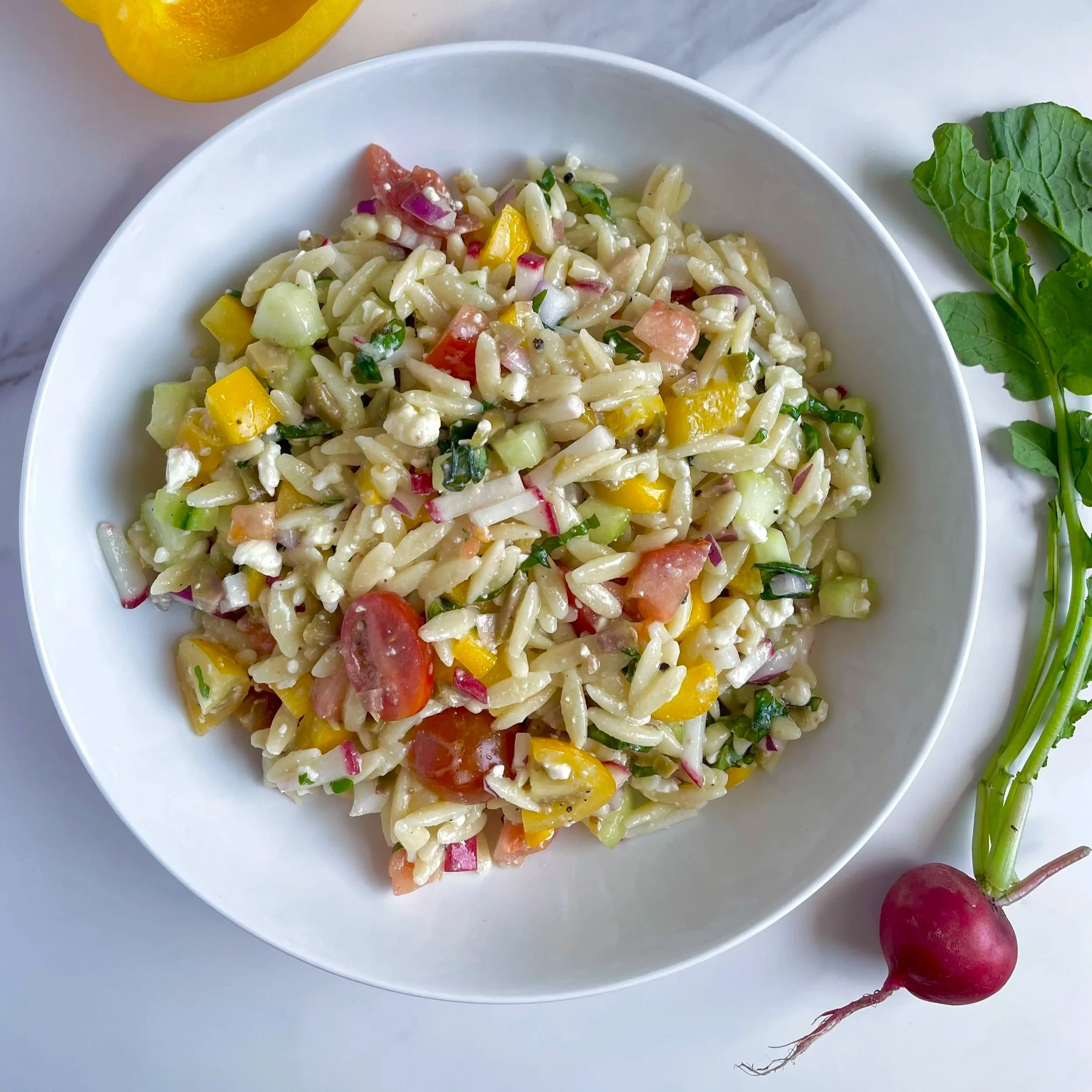 Rainbow Orzo Salad