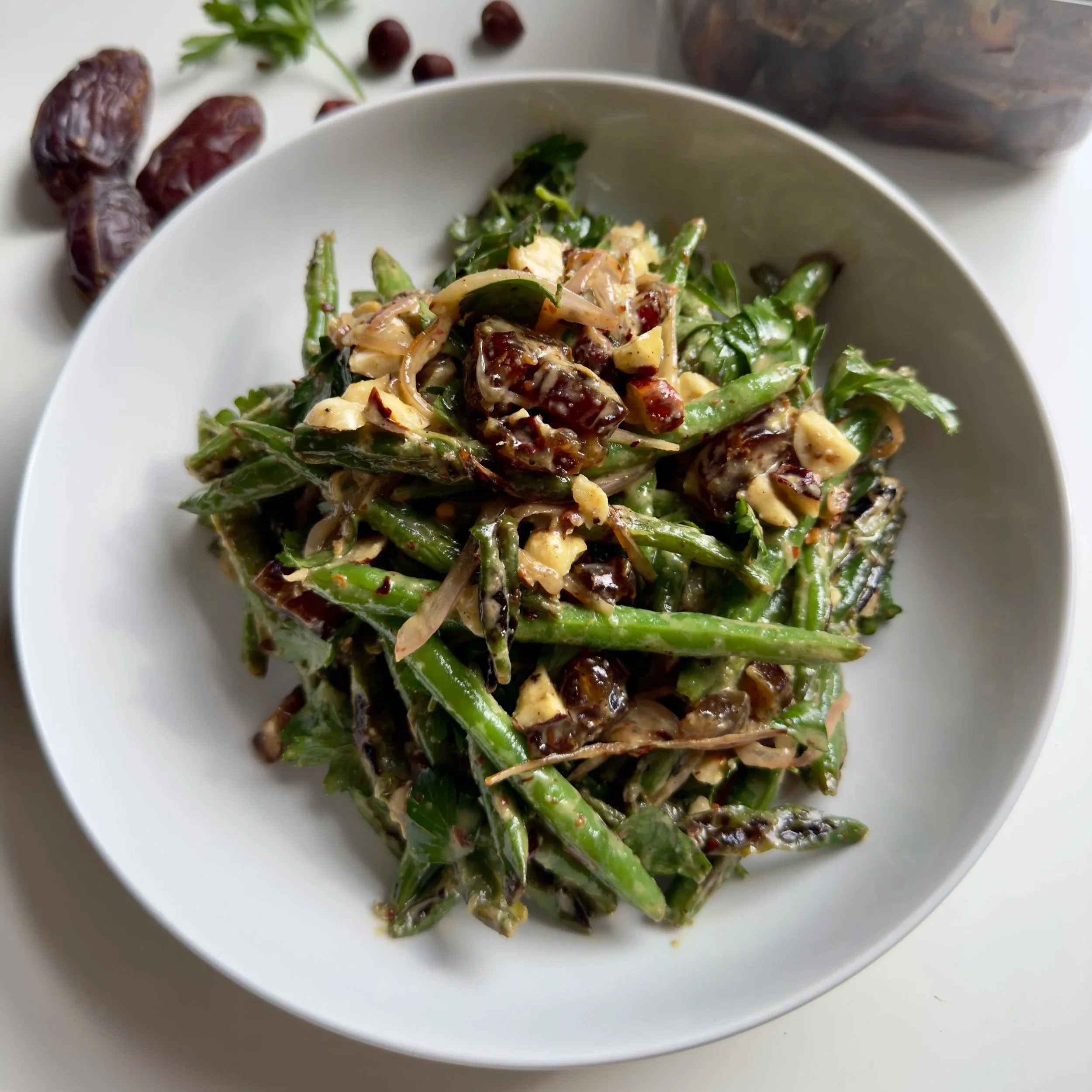 Charred Green Bean Salad with Lemon Vinaigrette