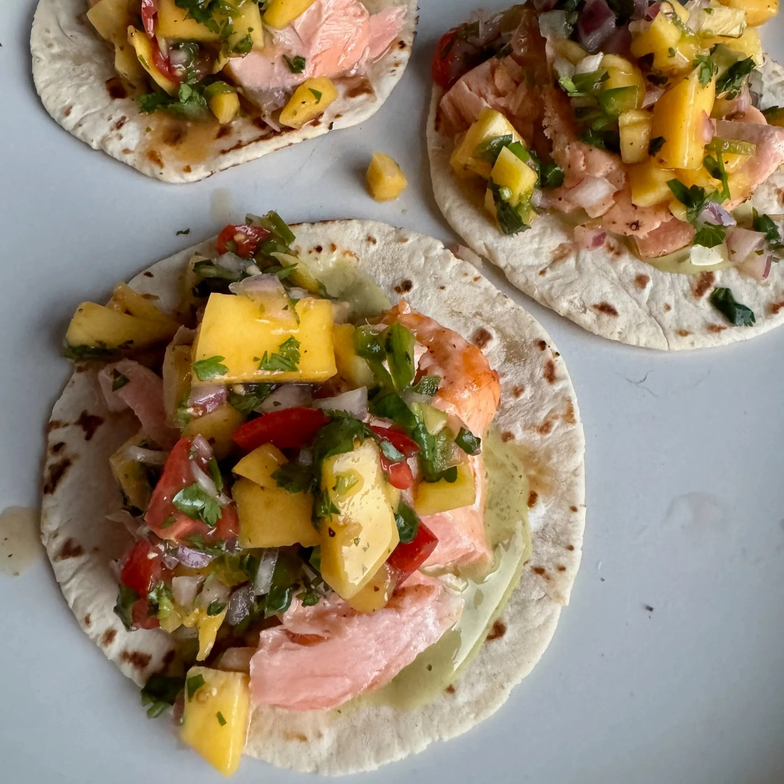 Salmon Tacos with Mango Salsa