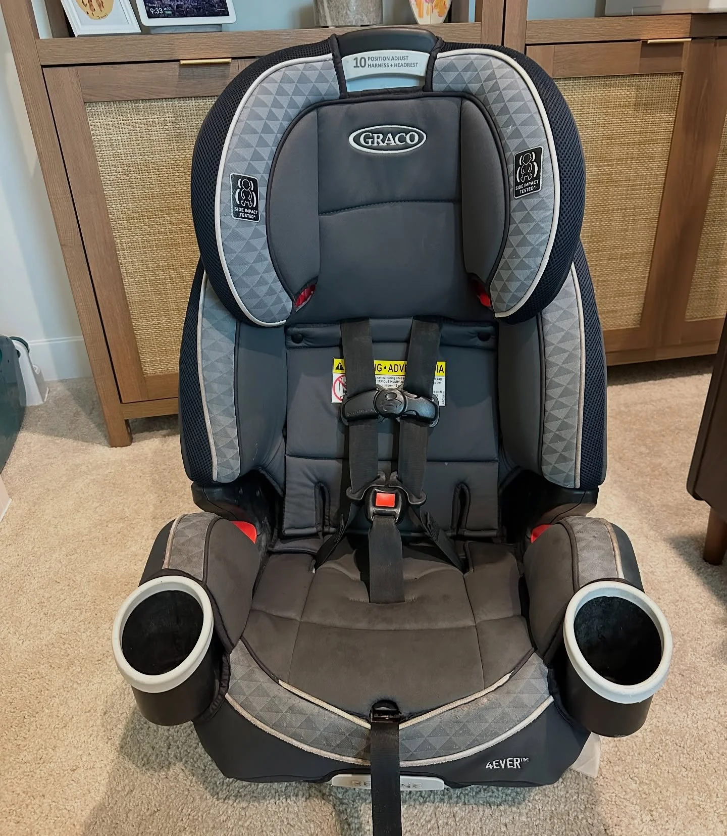 Left out in the elements, this car seat had seen better days &mdash; but we brought it back to life with a deep clean and refresh! 💪 While a few stains were too stubborn to fully lift (thanks, Mother Nature 🌧️☀️), this seat is now looking mostly go