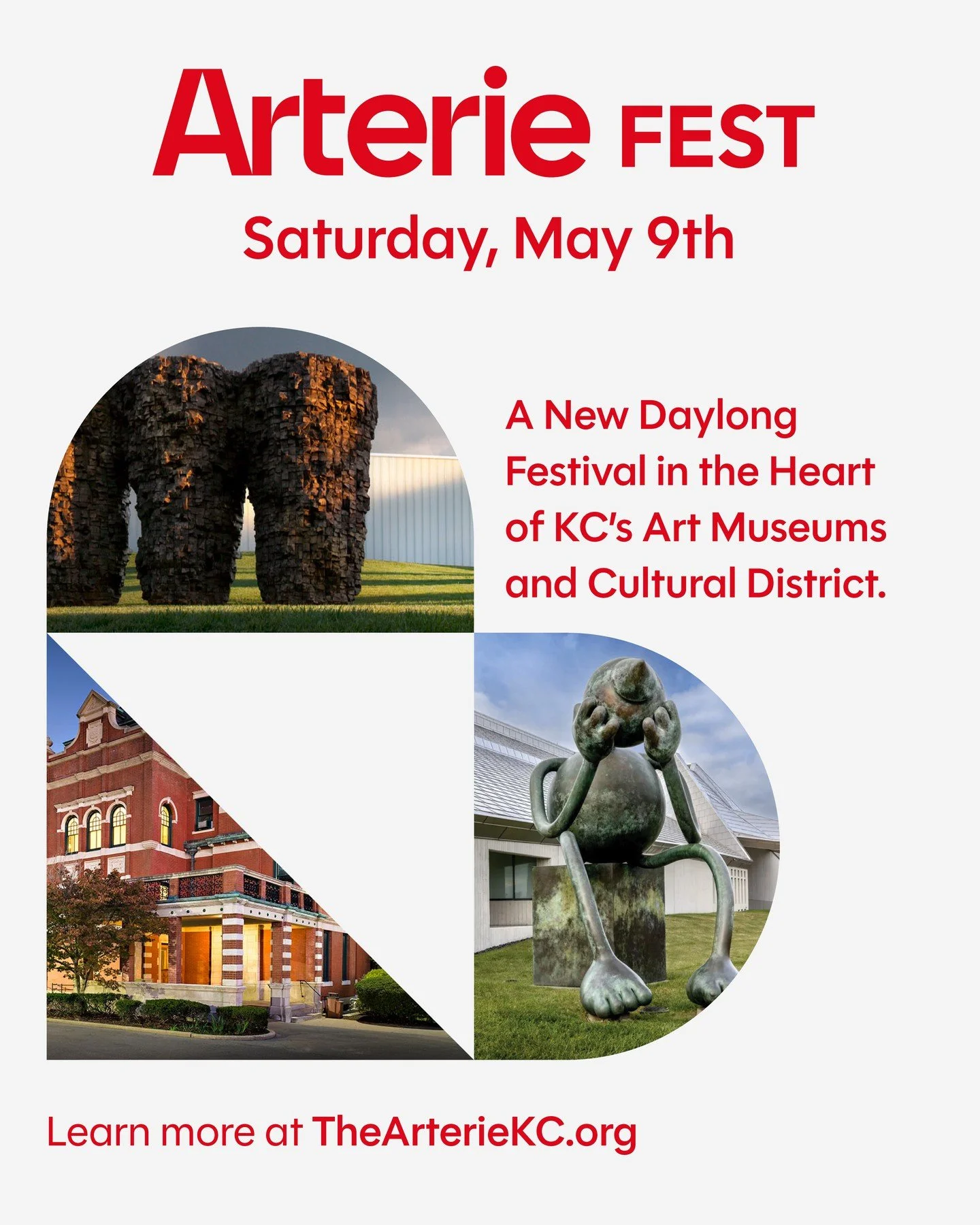 Kansas City just got a brand new arts festival and it's happening May 9.

Arterie Fest brings together three of KC's most iconic cultural spots (the Kansas City Art Institute, Kemper Museum of Contemporary Art, and Nelson-Atkins Museum of Art) all co