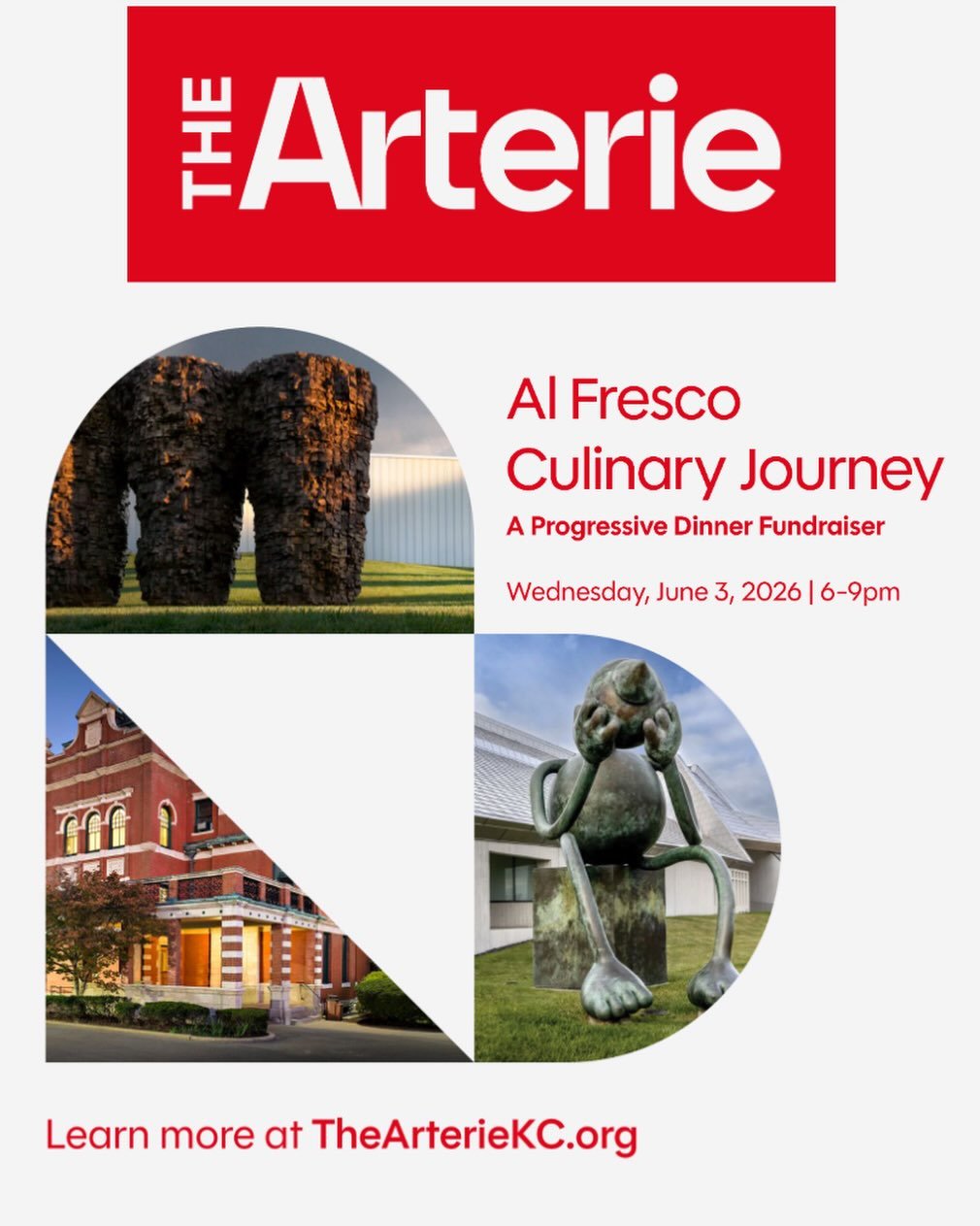 Join us June 3 from 6 to 9 PM for dinner, drinks, and a lovely nighttime walk through KC&rsquo;s museum district.

The event starts with pasta at Kemper Museum, continues with cocktails at KCAI, and ends with dessert and live music at the Nelson-Atki