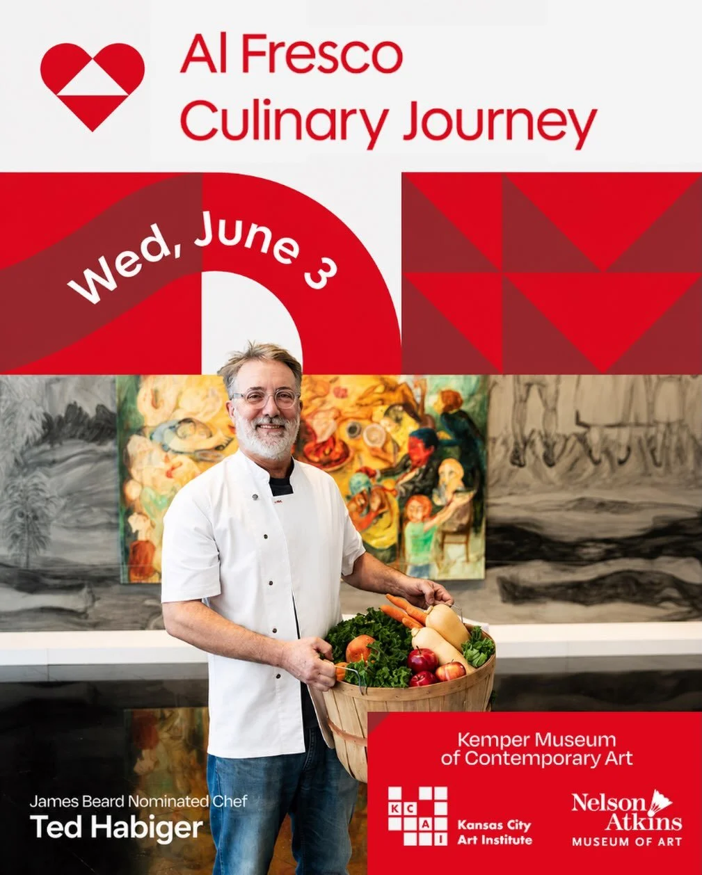 On June 3, James Beard Nominated Chef Ted Habiger will create a special pasta dinner at Kemper Museum as part of Al Fresco, a progressive fundraiser supporting The Arterie.

Your ticket helps bring this walkable cultural corridor to life, connecting 
