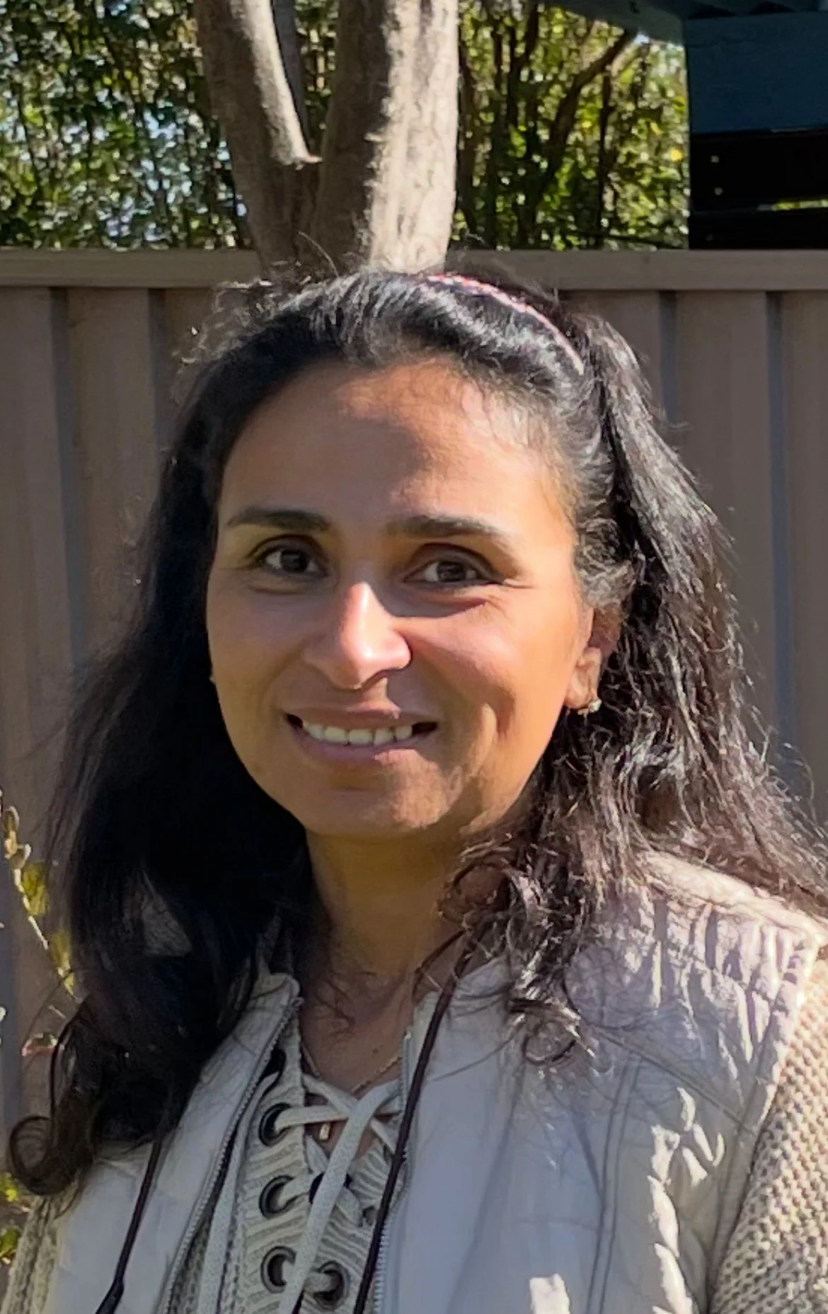 Woman smiling on a sunny day