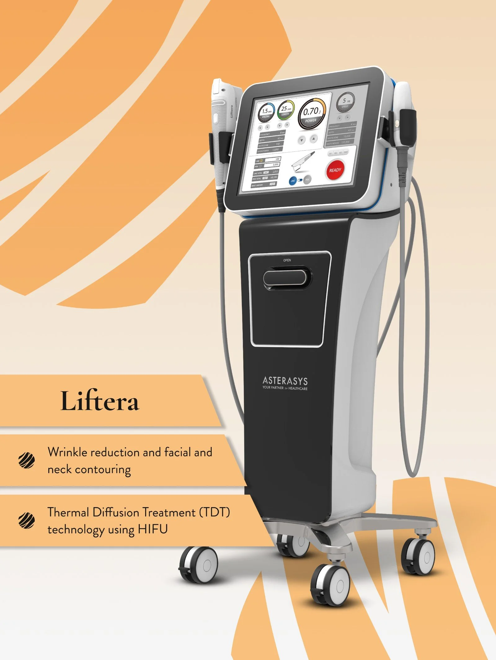 Liftera HIFU machine for non-surgical facelift, wrinkle reduction and facial contouring at Harmony Body Contouring Canberra