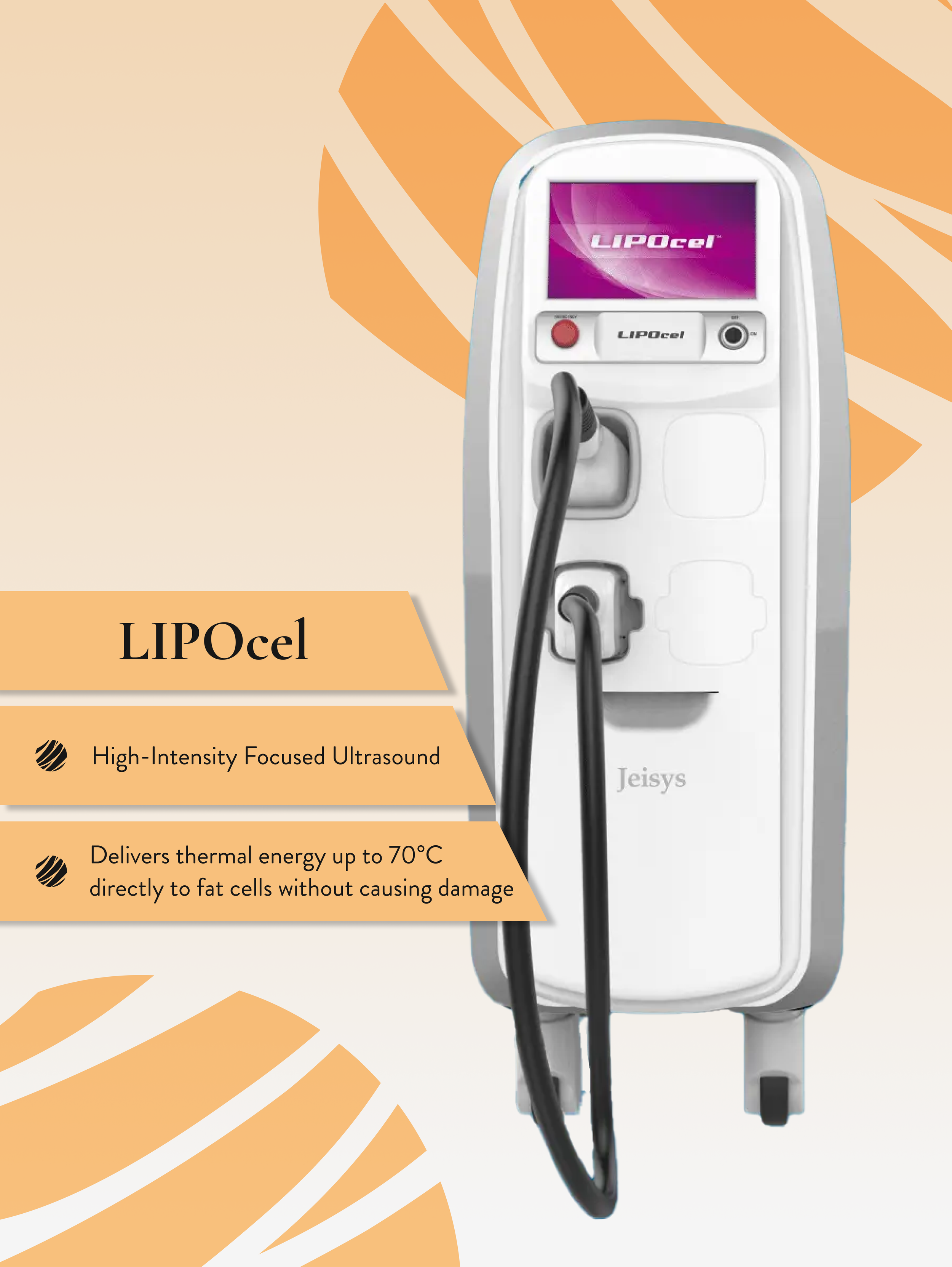 LIPOcel non-invasive device using high-intensity focused ultrasound treatments