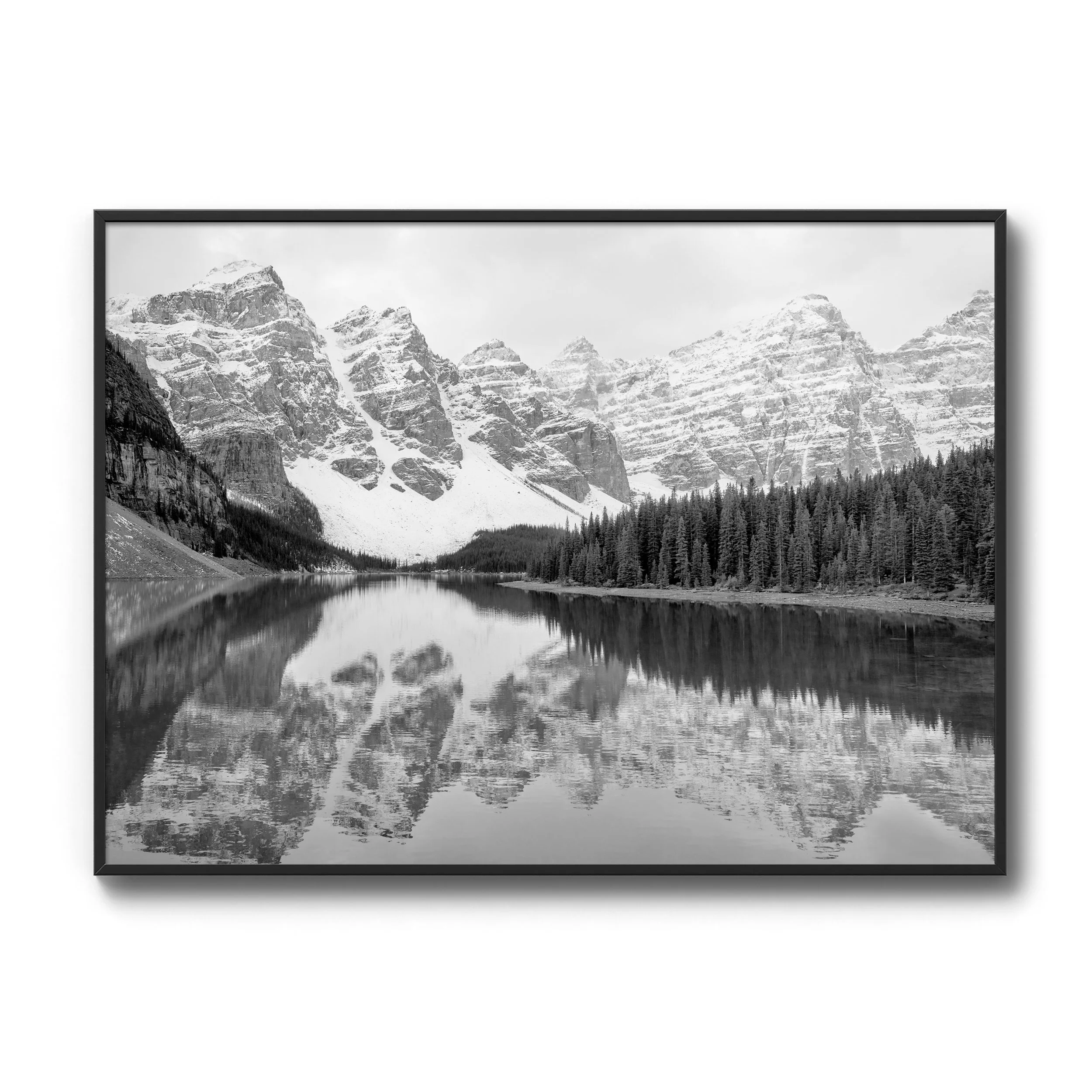 Moraine Reflections - Black & White