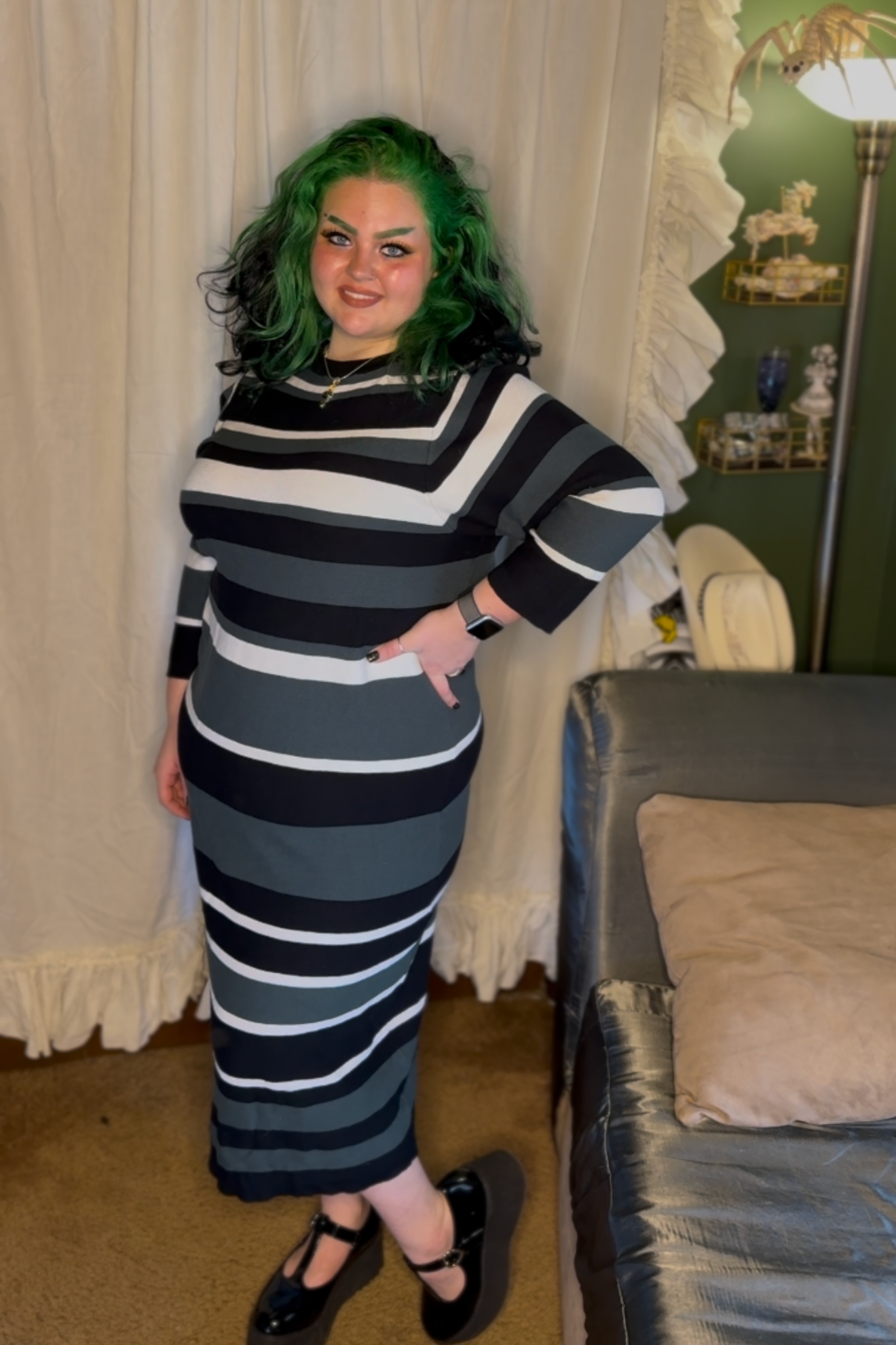 Stripped Bodycon Dress