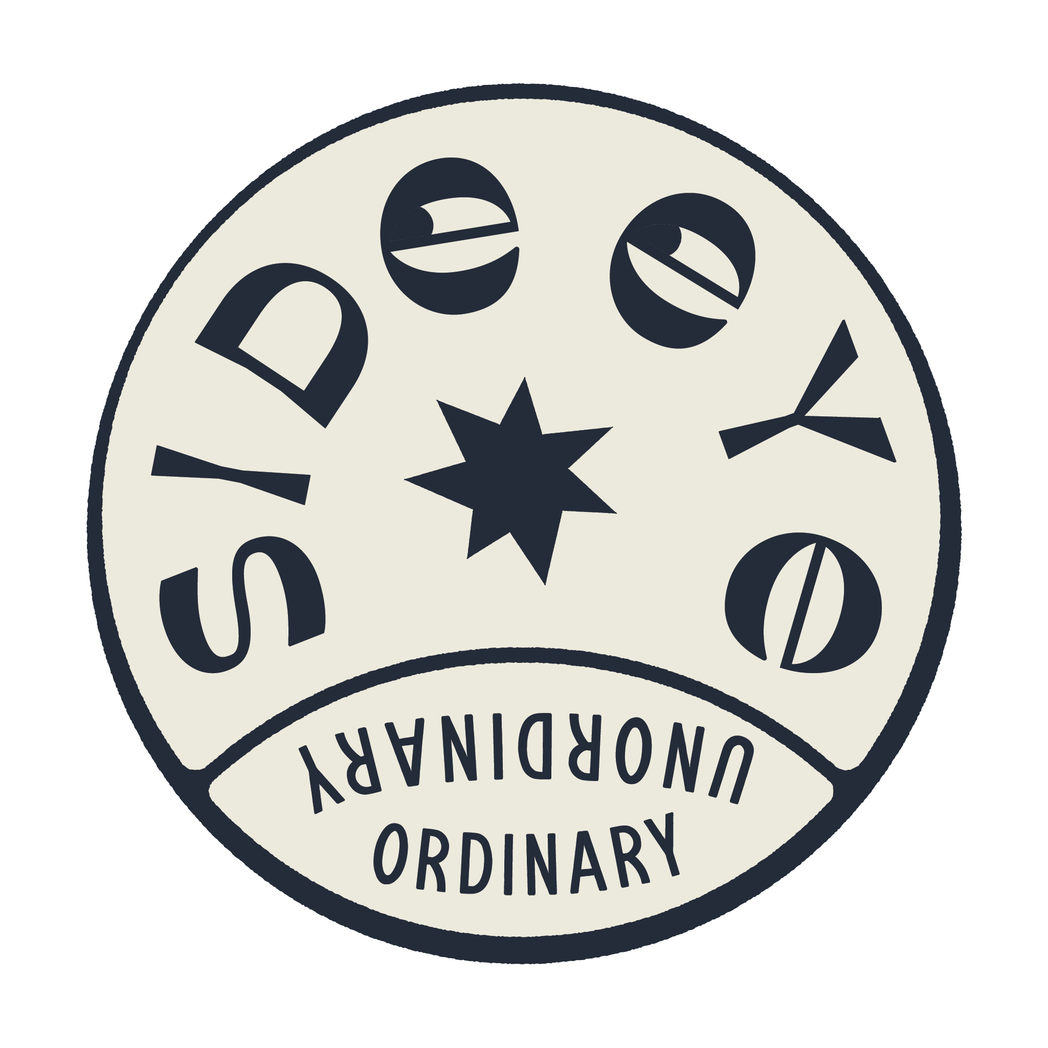 Circular Side Eye logo with "Unordinary Ordinary" slogan.
