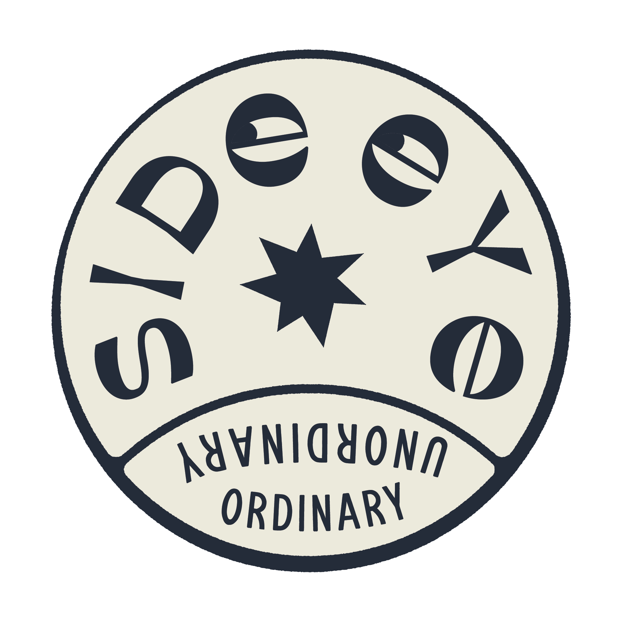 Circular Side Eye logo with "Unordinary Ordinary" slogan.