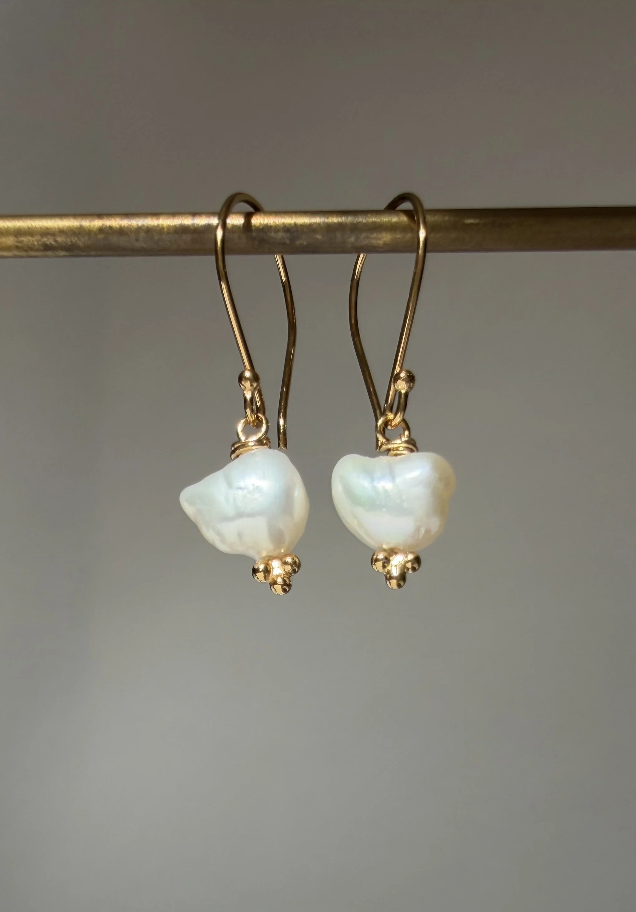 Pearl & Gold Vermeil Drop Earrings