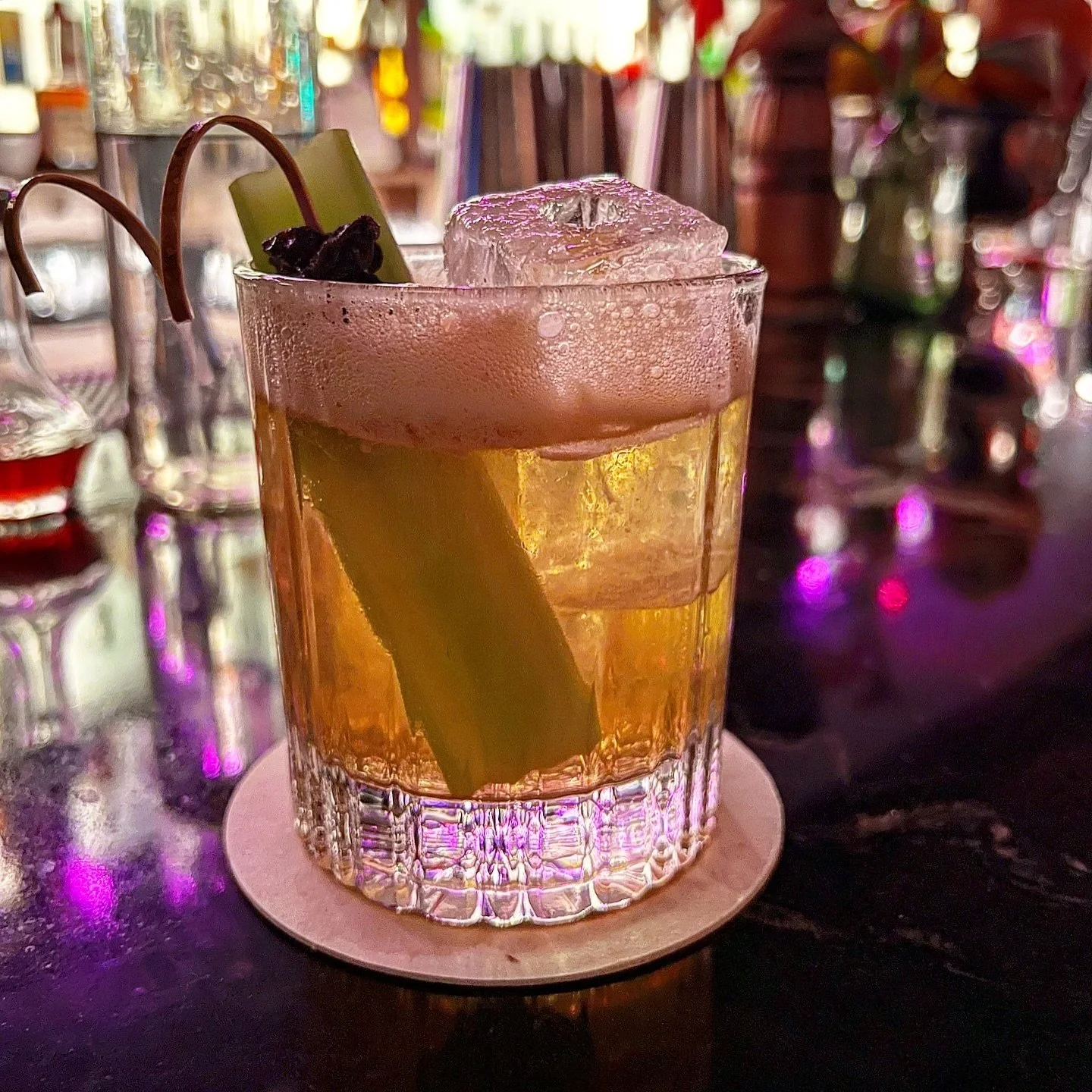 A long overdue visit to @miladysnyc for the normal menu = a wonderful treat of delightful hospitality, excellent drinks, and a ton of fun 🫶

1️⃣ Raisin&rsquo; Hell - this BANGER of a drink with bourbon, Skrewball, celery, raisin, lemon, and soda is 
