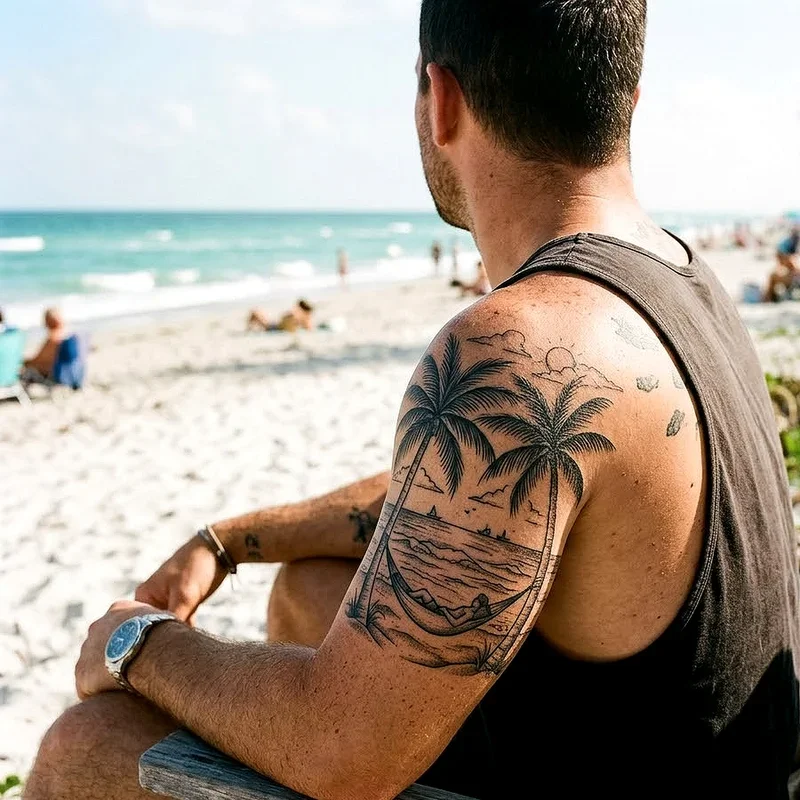 Palm Tree Tattoo Ideas for Guys