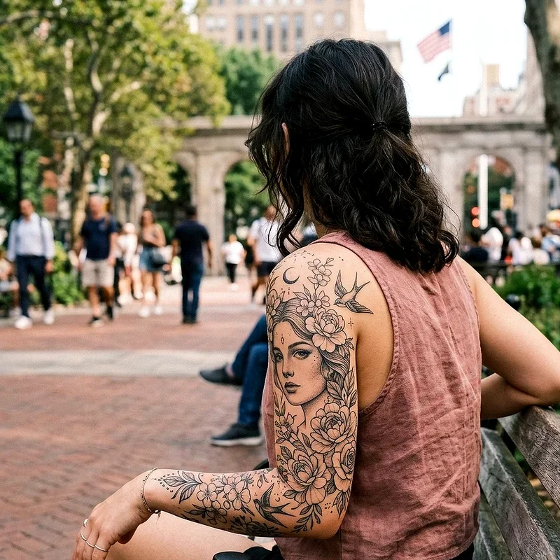 Girly Sleeve Tattoo Ideas