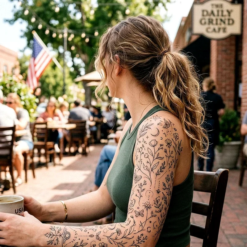 Girly Sleeve Tattoo Ideas
